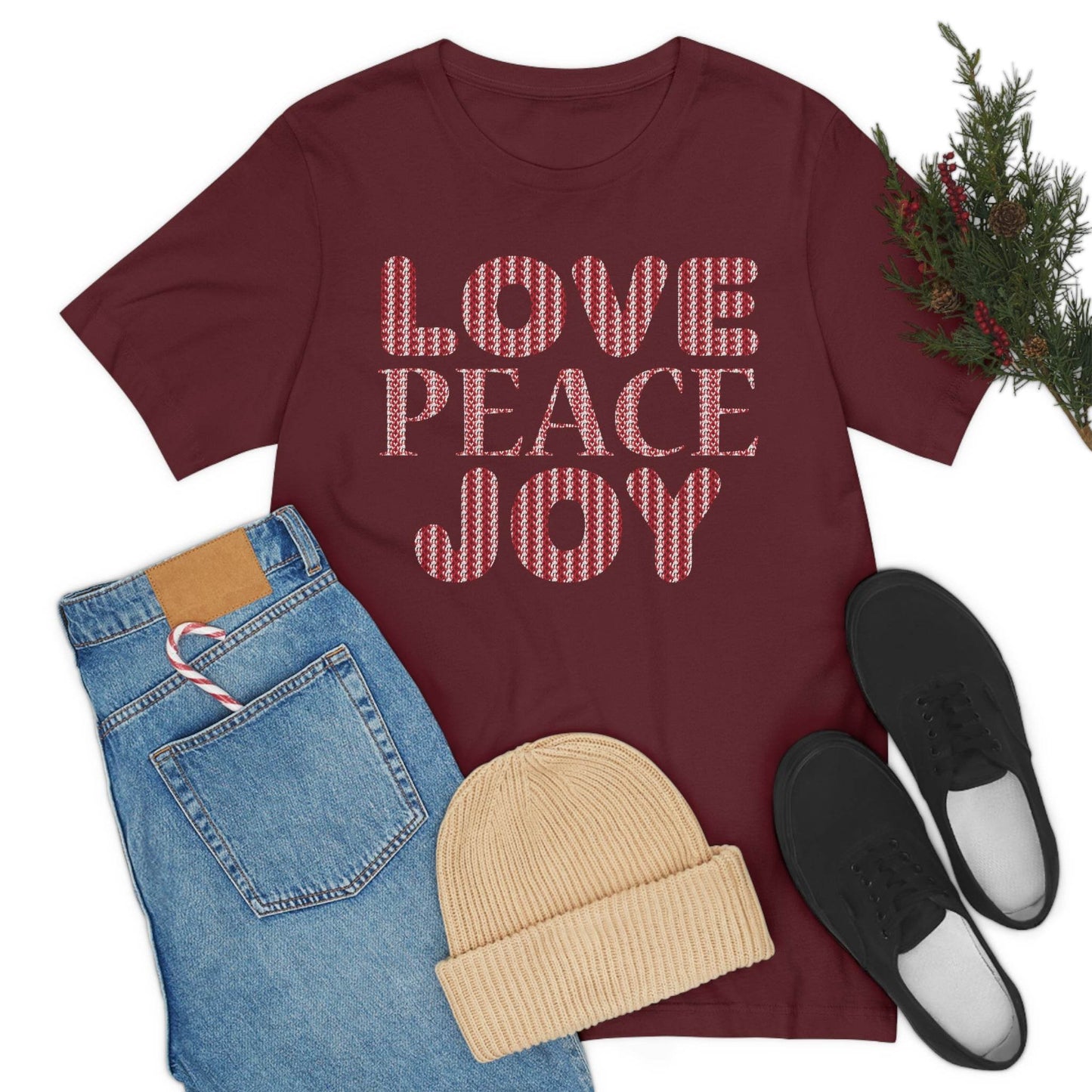 love peace joy Tee - Giftsmojo