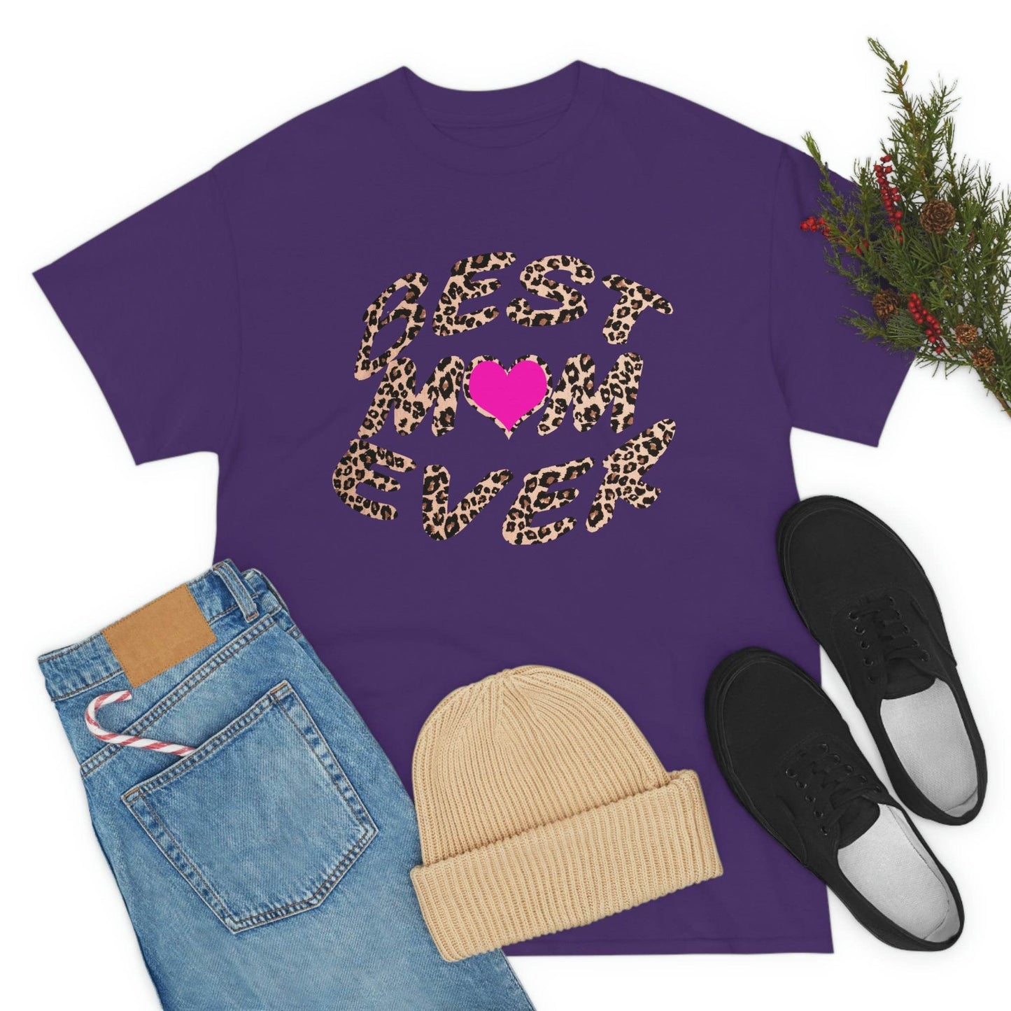 Best mom ever leopard print Tee - Giftsmojo