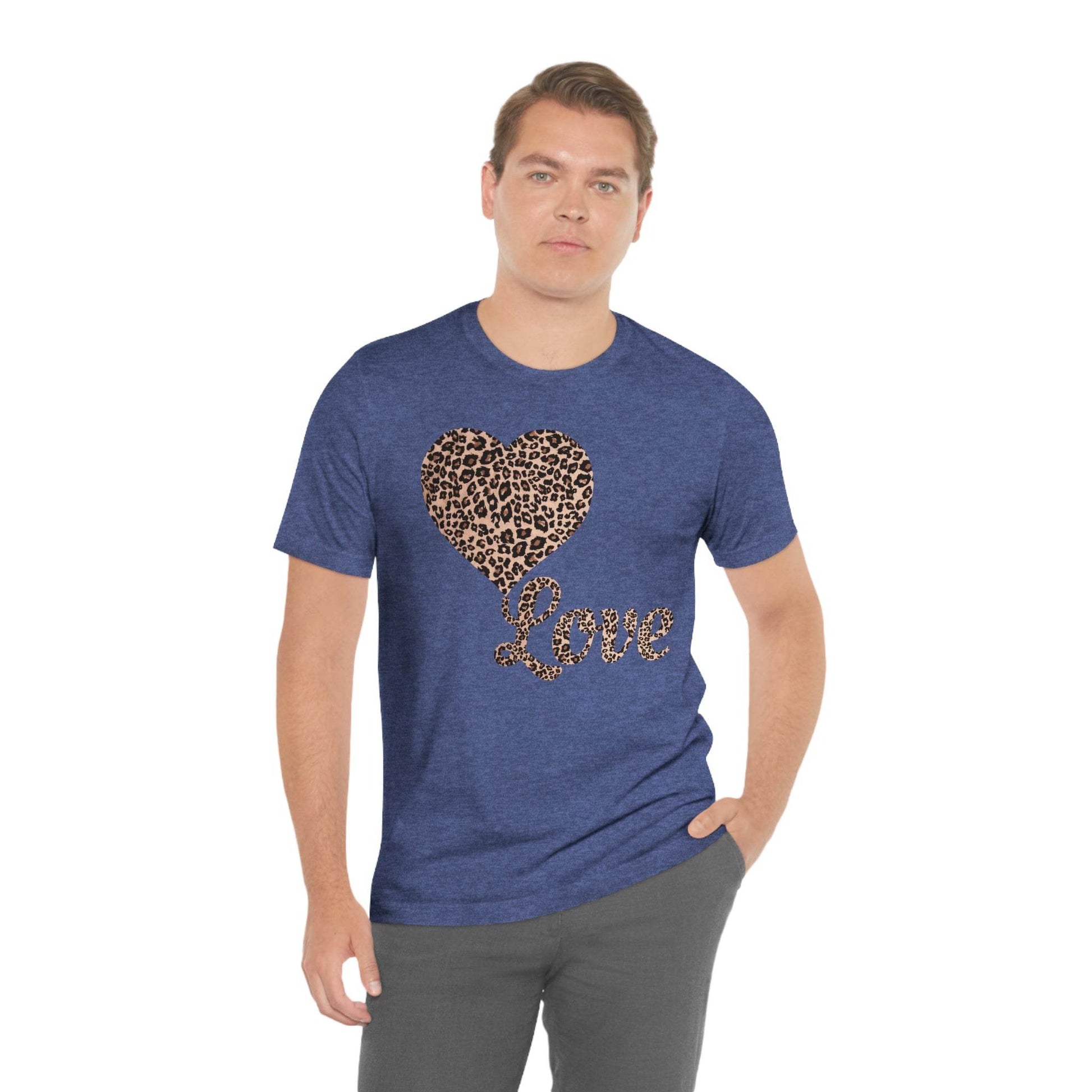 Love Heart, Leopard Print Tee - Giftsmojo