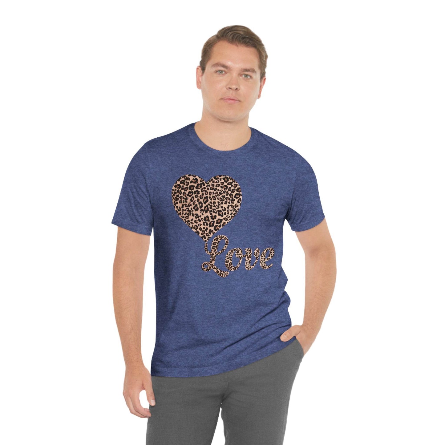 Love Heart, Leopard Print Tee - Giftsmojo