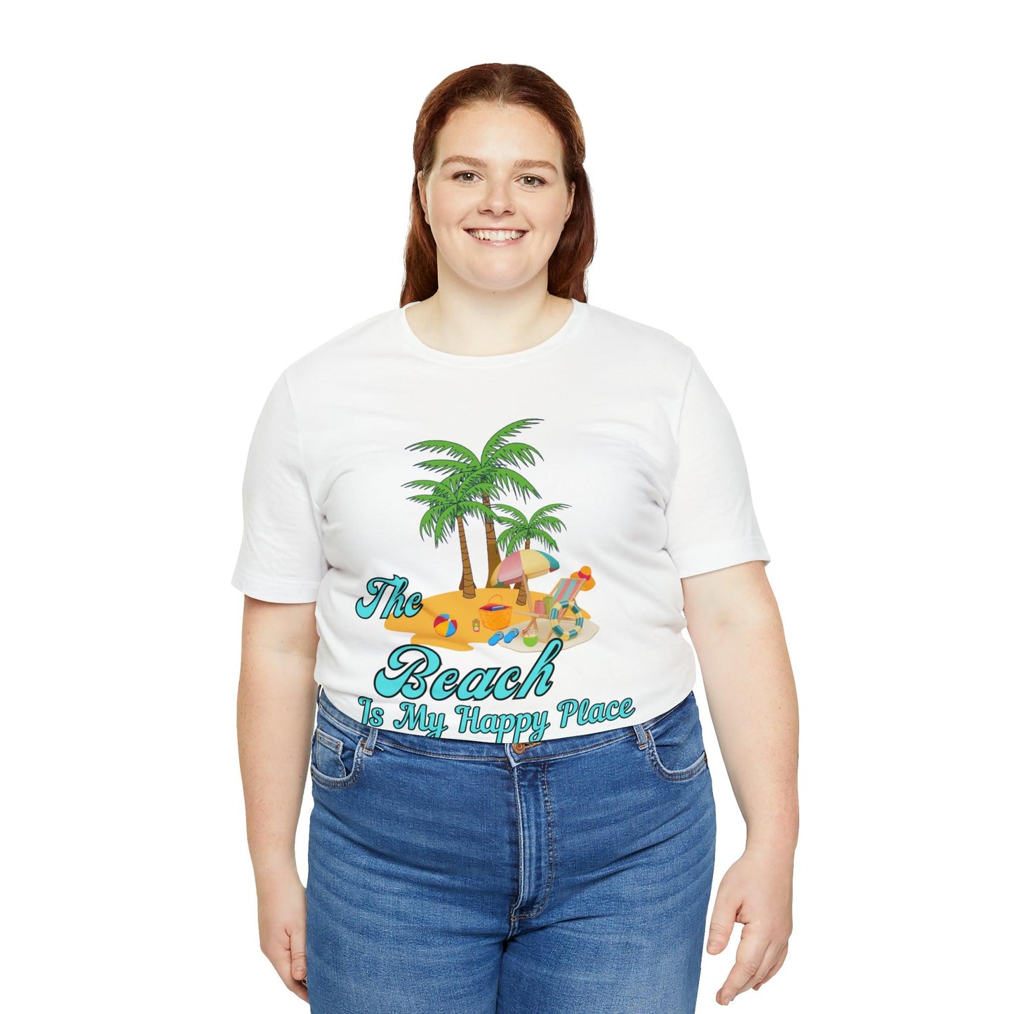 Beach shirt, The Beach is my happy place shirt, Beach t-shirt, Summer shirt, Beachwear, Beach fashion, Stylish beach apparel