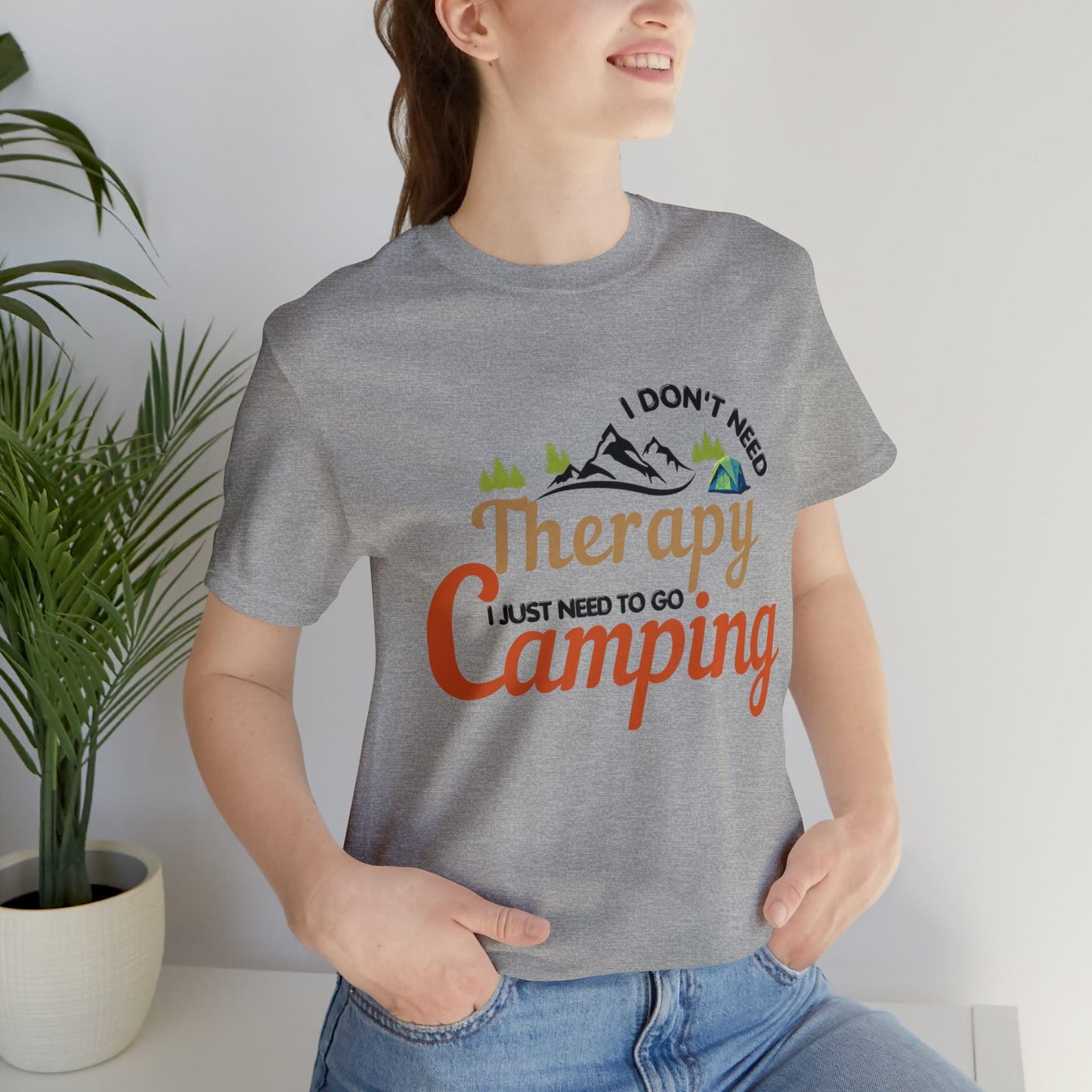 I don't need therapy I just need to go camping, camping shirt, dad shirt, dad gift, gift for outdoor lover, fishing gift nature lover shirt