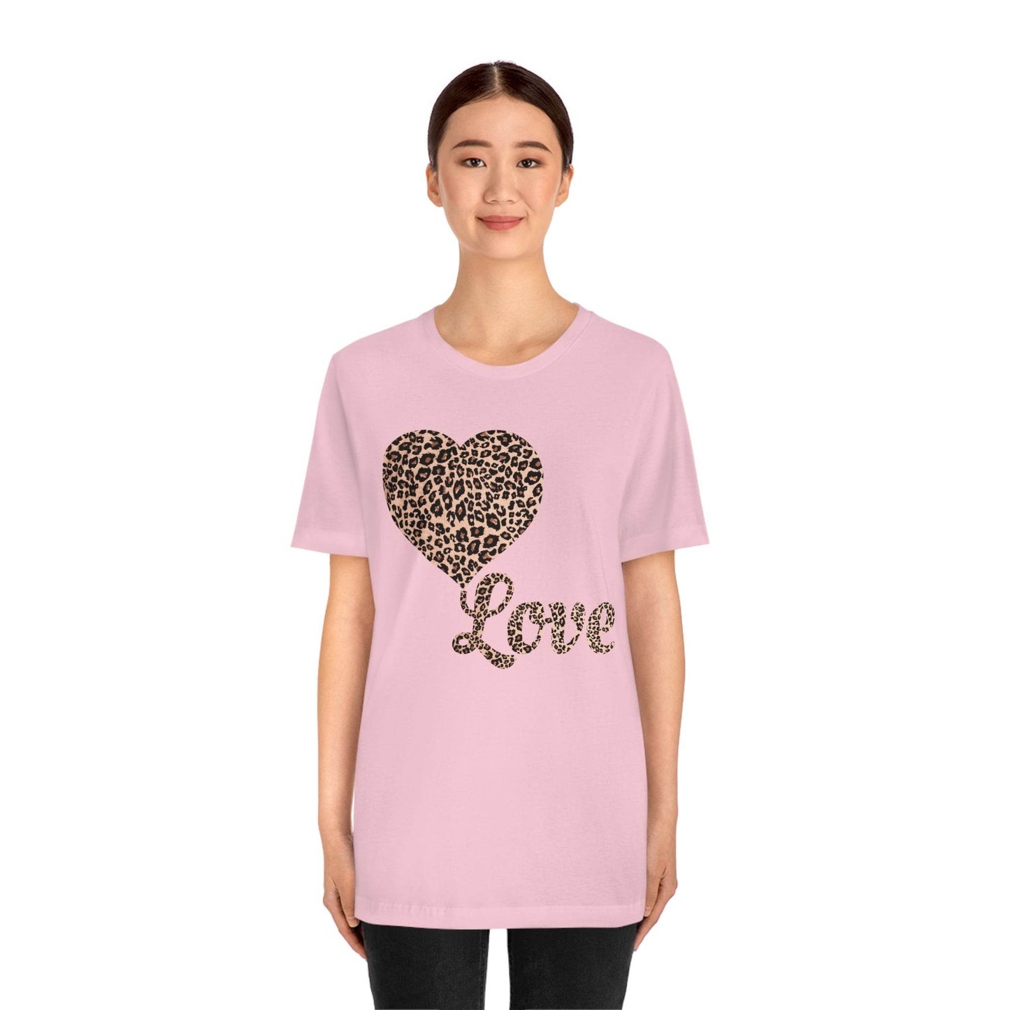 Love Heart, Leopard Print Tee - Giftsmojo