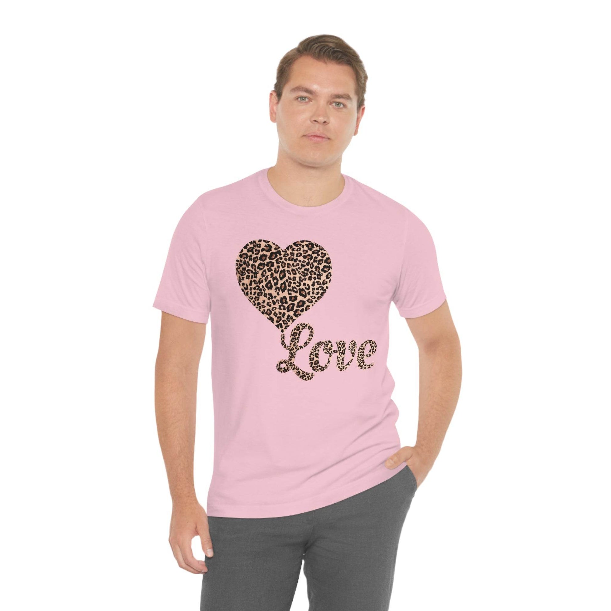 Love Heart, Leopard Print Tee - Giftsmojo