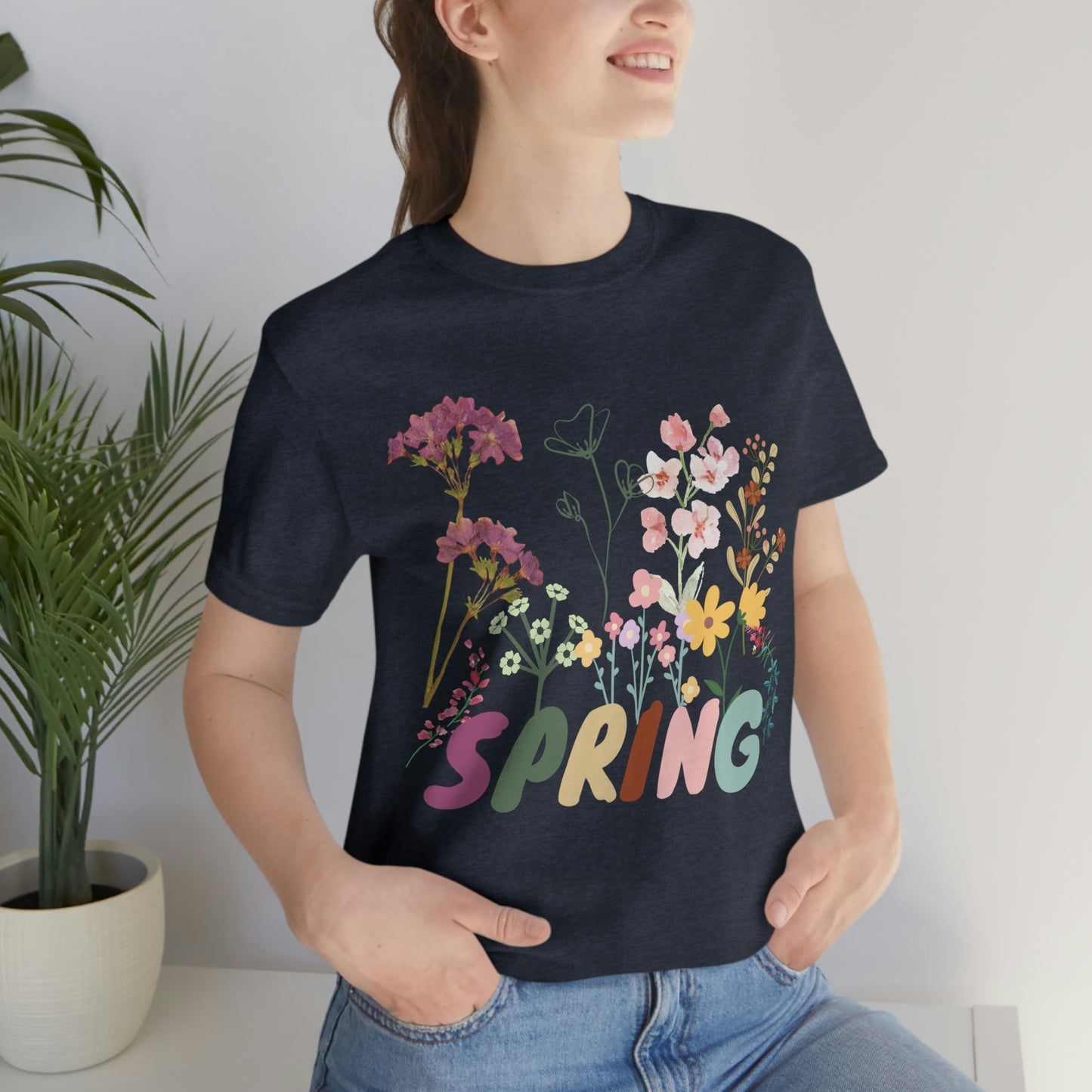 Spring Shirt, Flower T shirt, Vintage Botanical Shirt, Vintage T-shirt, Graphic Tshirt, Botanical Print, Vintage Flower Shirt, Wildflower,