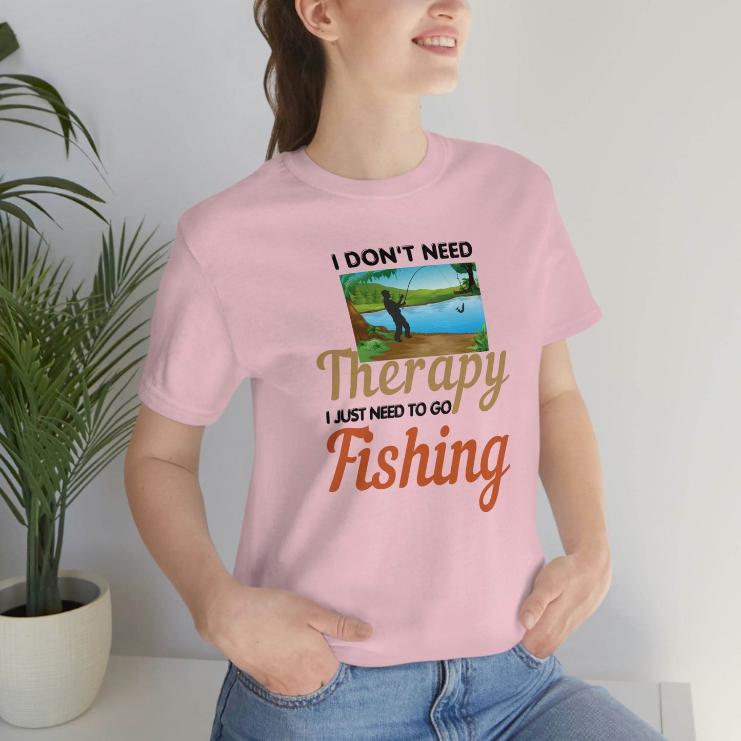 Fishing T-shirt dad shirt dad gift outdoor lover gift - fishing gift nature lover shirt I don't need therapy I just need to go Fishing shirt - Giftsmojo
