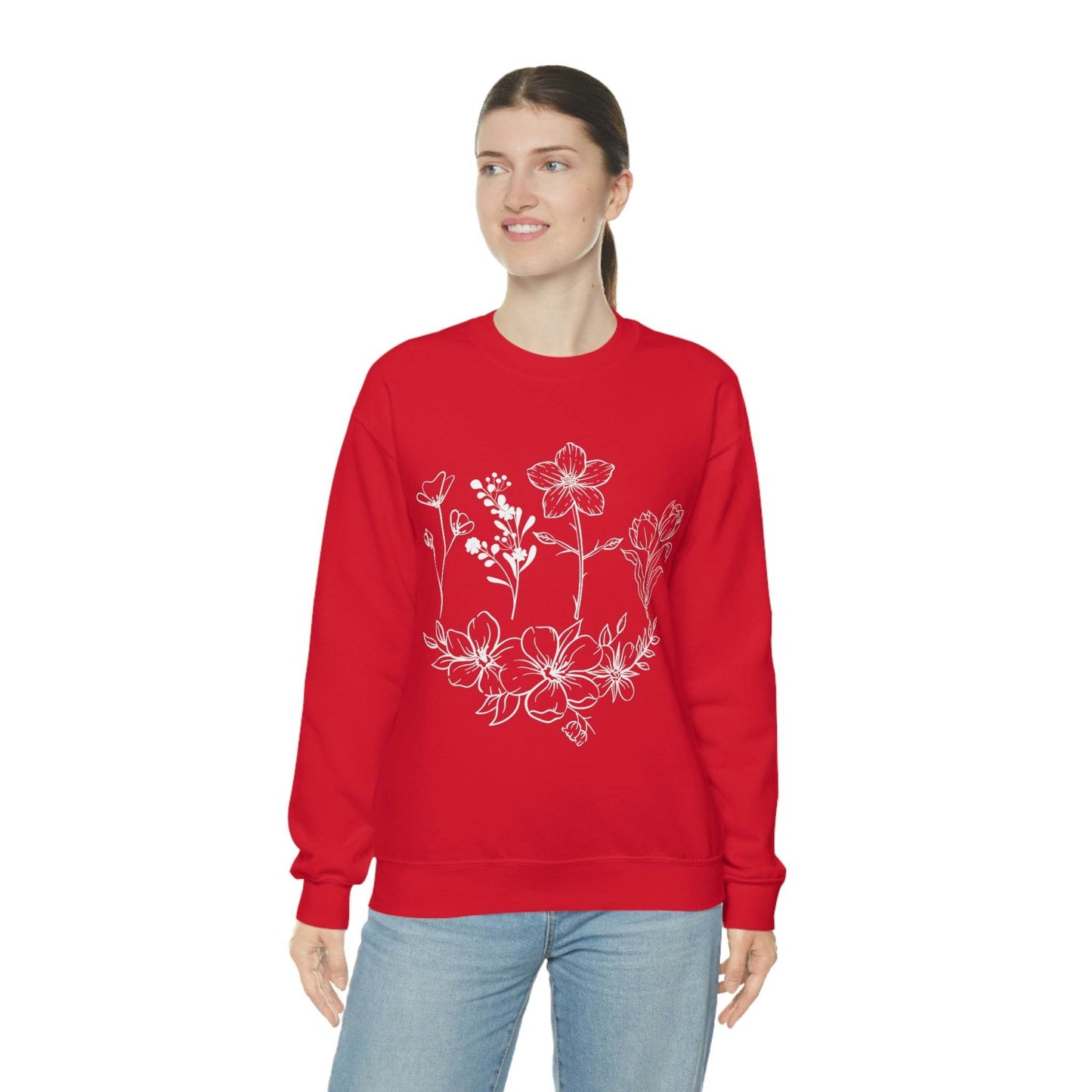 Flower sweatshirt, Vintage Flower Shirt, Vintage Botanical Shirt, plant sweatshirt, - Giftsmojo