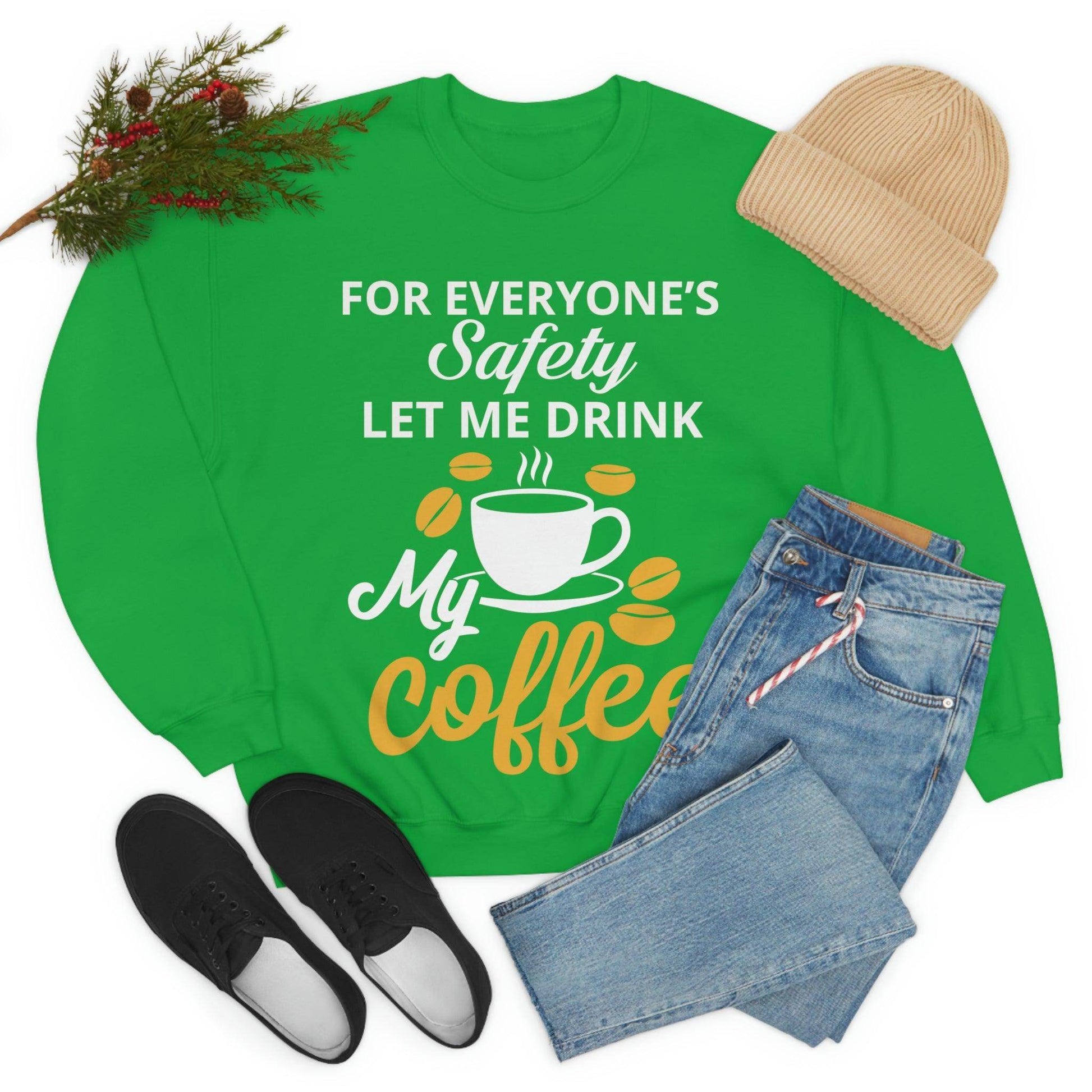 Coffee tee Unisex Heavy Blend™ Crewneck Sweatshirt - Giftsmojo