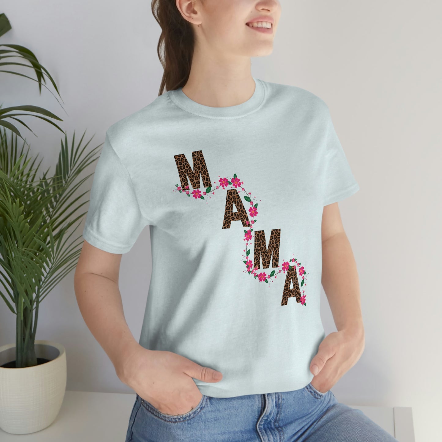 Leopard print Mama shirt Flower mama shirt - Leopard Mama Shirt mothers day shirt new mom shirt