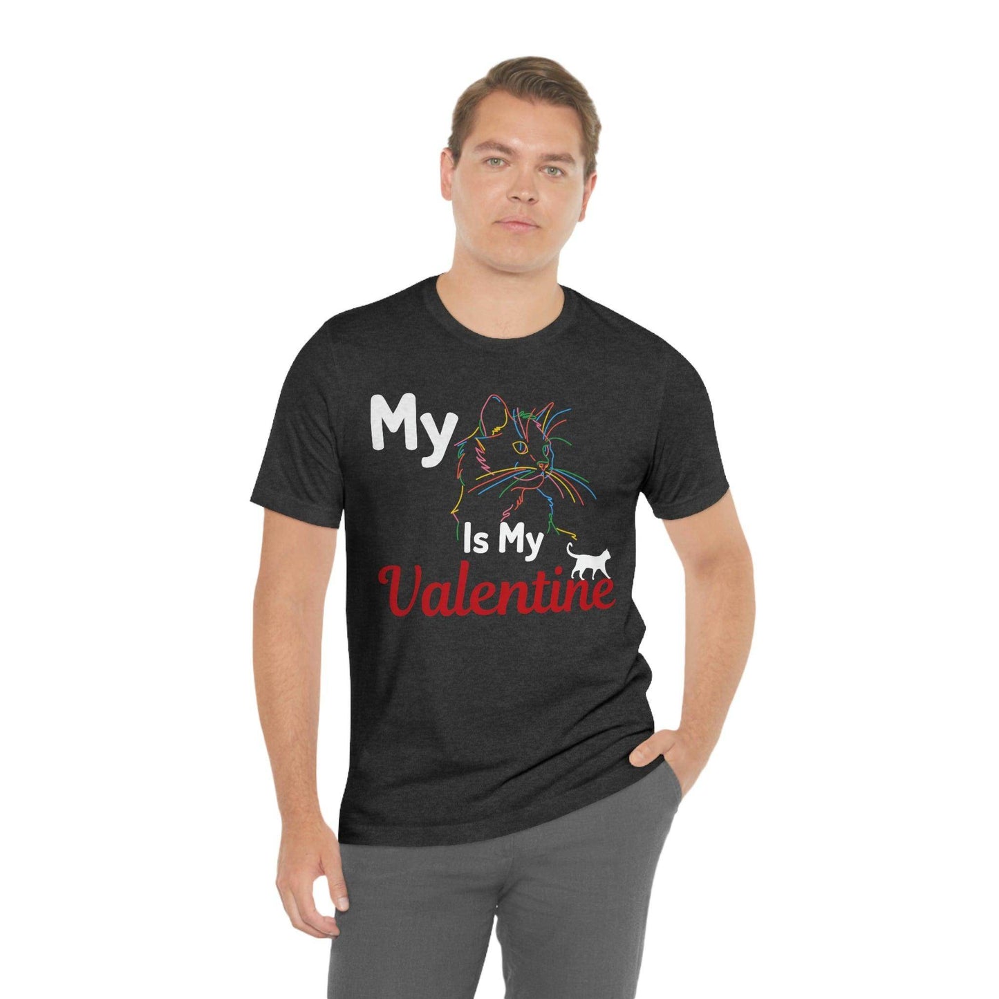 My Cat is My Valentine, Cute Pet lover Valentine shirt - Cute Cat lover shirt - Cat Mom shirt - Giftsmojo