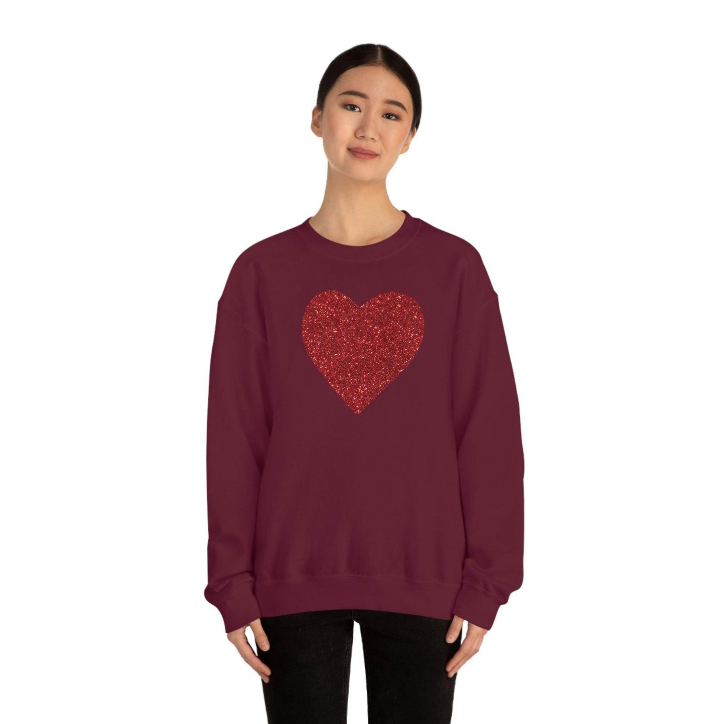 Heart Sweatshirt Love sweatshirt Love Shirt Cute Love Shirt with Heart Valentine sweatshirt - Matching Love shirt Girlfriend gift Boyfriend - Giftsmojo
