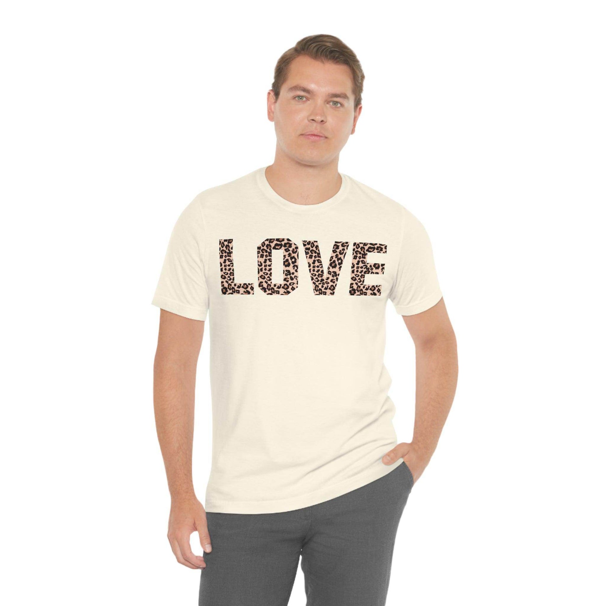 Leopard print love Tee - Giftsmojo