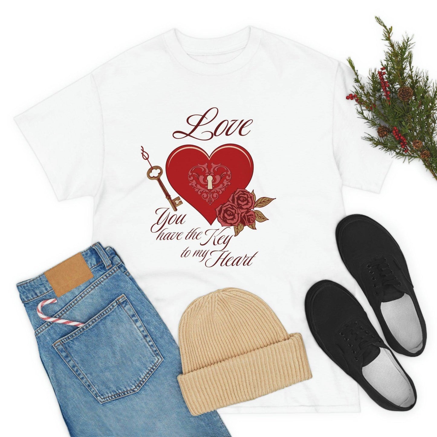 Love you have the keys to my heart Tee - Giftsmojo