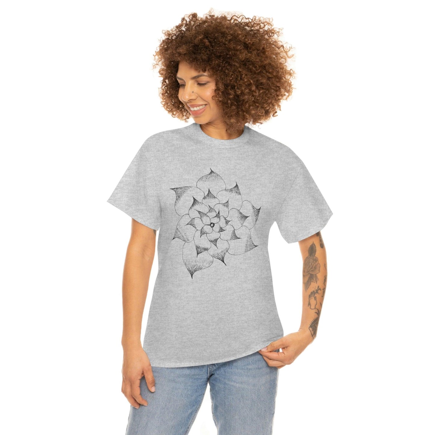 Flower Tee, custom designed tee, flower t-shirt, floral graphic tee - Giftsmojo