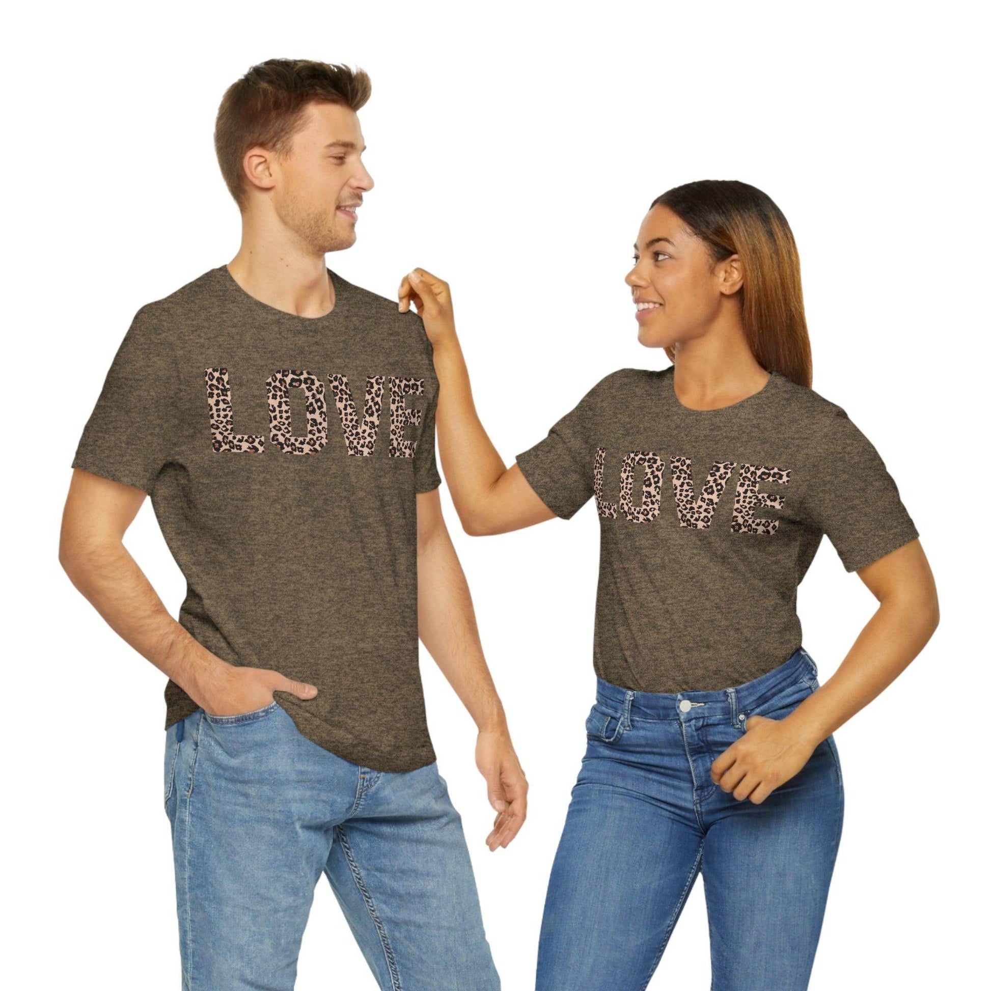 Leopard print love Tee - Giftsmojo