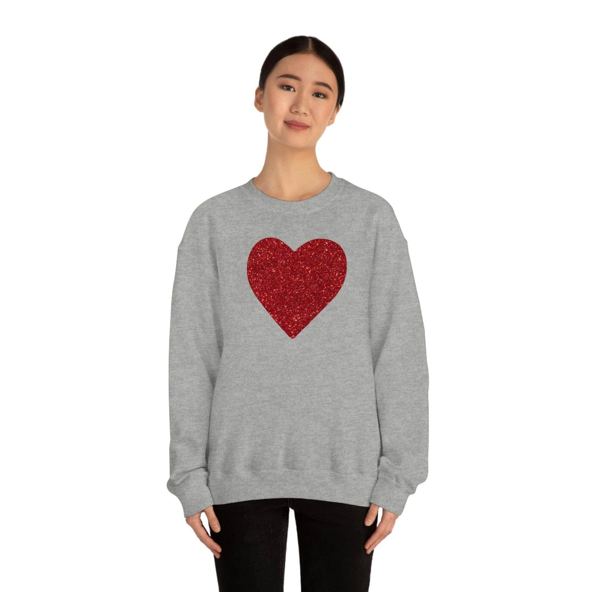 Heart Sweatshirt Love sweatshirt Love Shirt Cute Love Shirt with Heart Valentine sweatshirt - Matching Love shirt Girlfriend gift Boyfriend - Giftsmojo