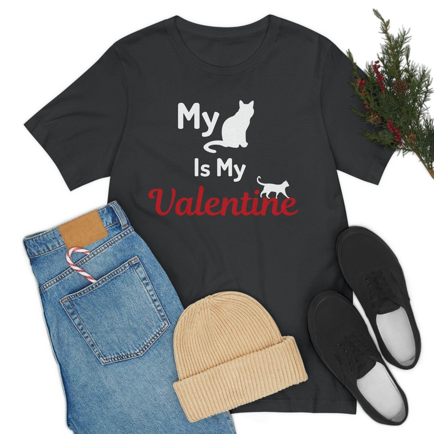 My Cat is My Valentine, Pet lover Valentine shirt - Cute cat lover shirt - gift for cat lovers - Giftsmojo