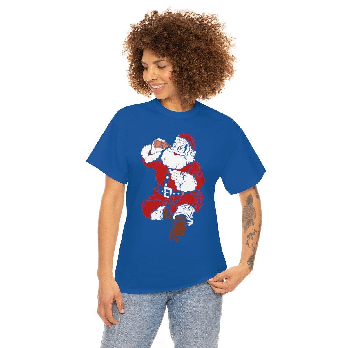 Santa Drinking Beer Funny T-shirt Funny Christmas Shirt Funny Santa Shirt Santa Gift - Giftsmojo