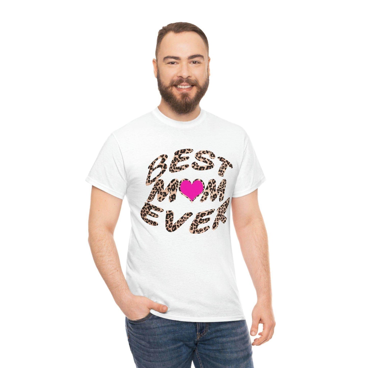 Best mom ever leopard print Tee - Giftsmojo