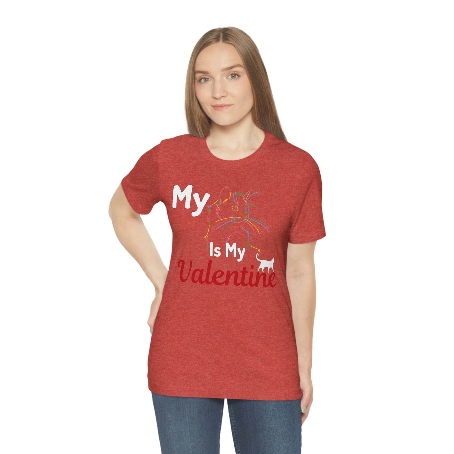 My Cat is My Valentine, Cute Pet lover Valentine shirt - Cute Cat lover shirt - Cat Mom shirt - Giftsmojo