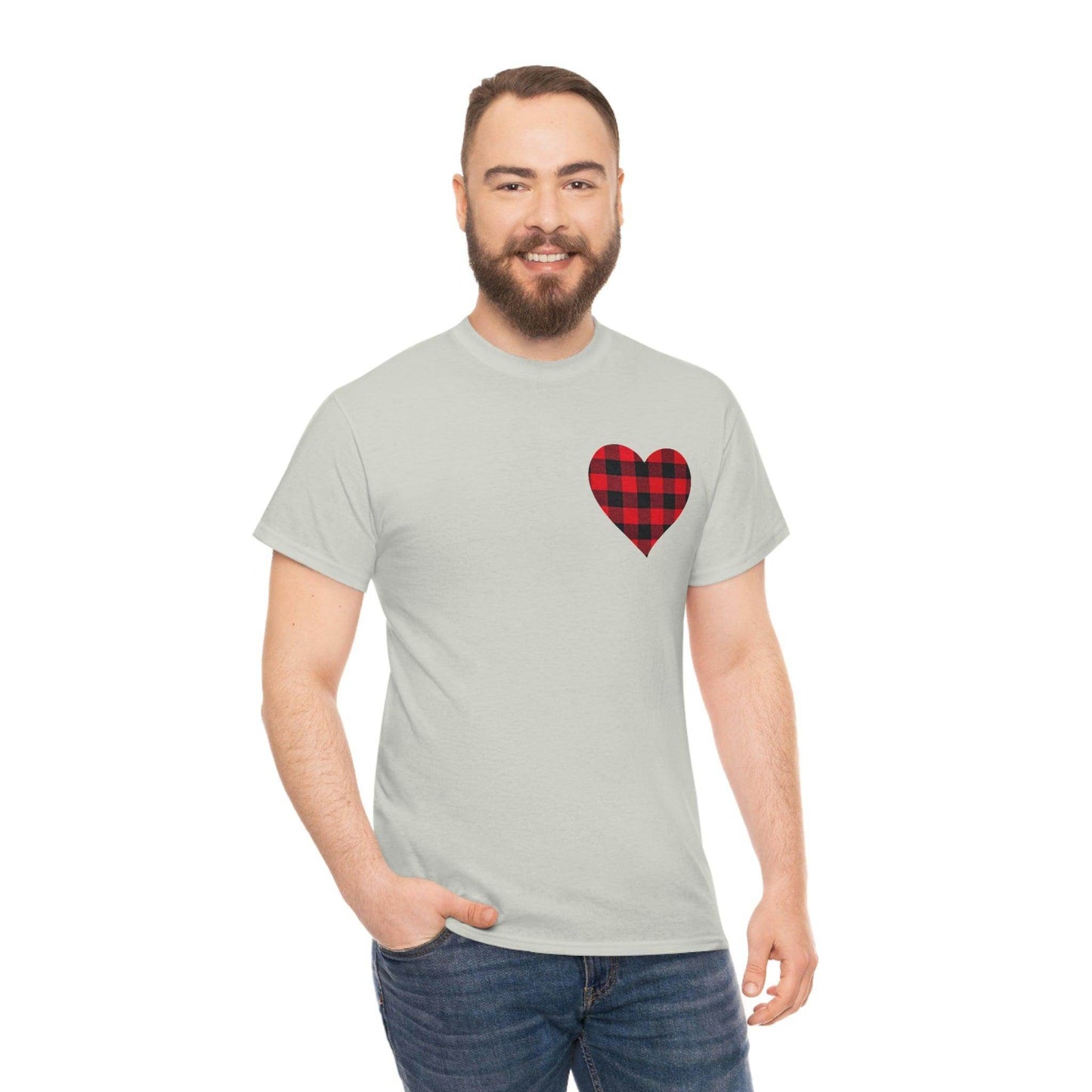Plaid Heart T-Shirt - Giftsmojo
