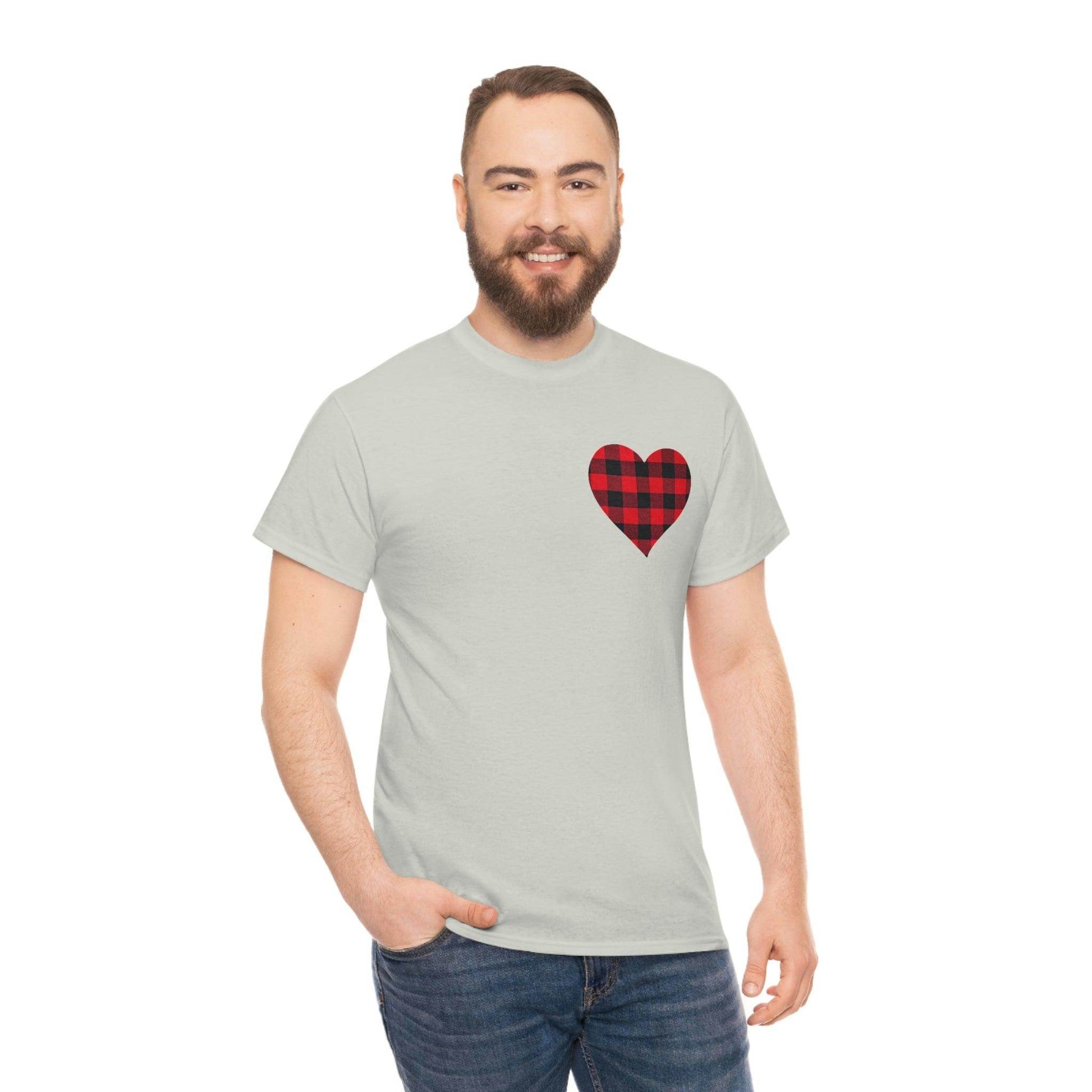 Plaid Heart T-Shirt - Giftsmojo