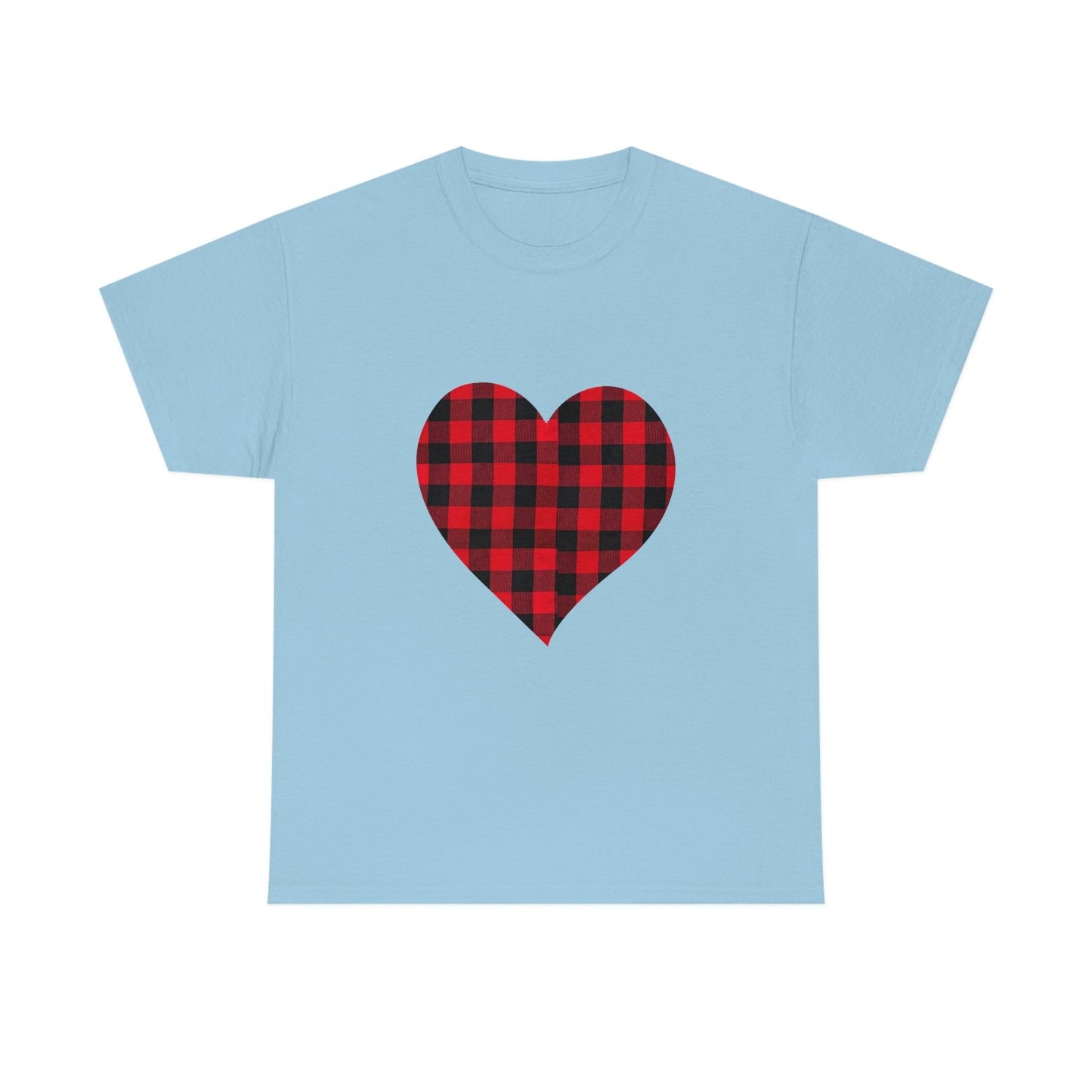Plaid Heart T-Shirt, - Giftsmojo