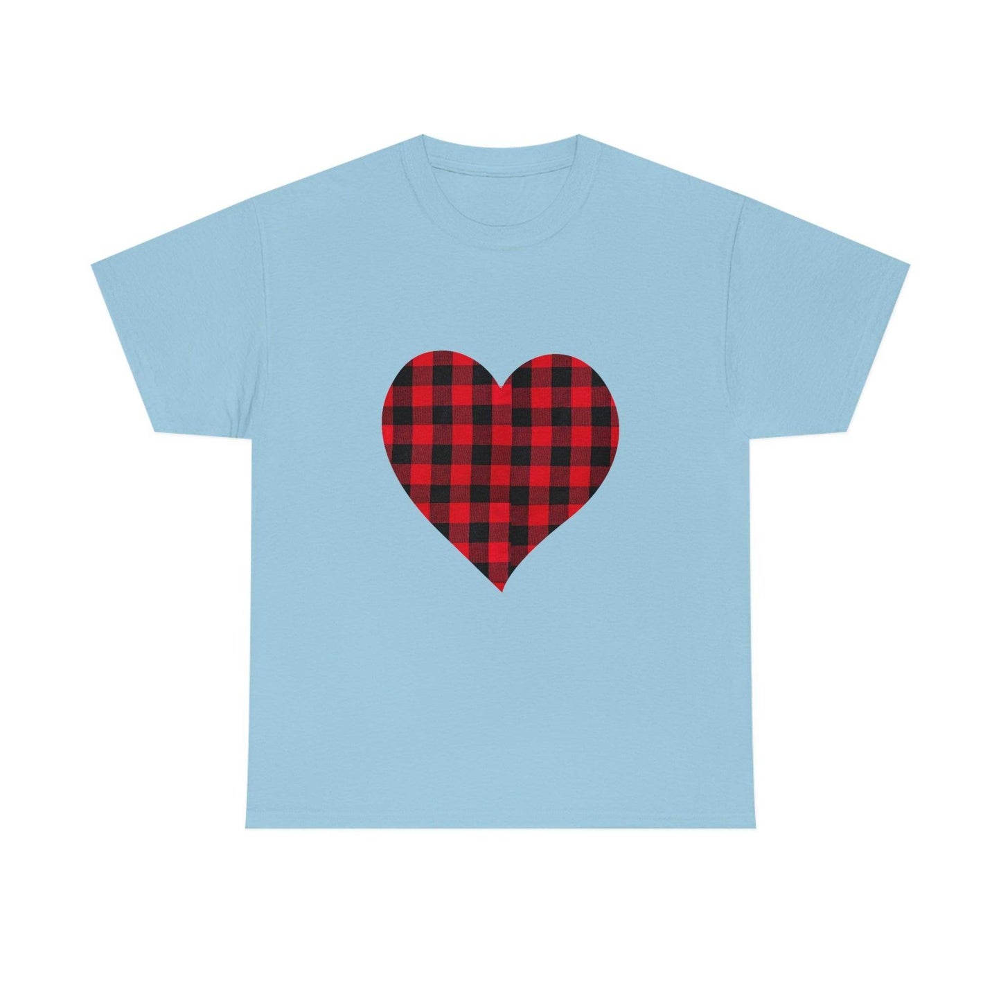 Plaid Heart T-Shirt, Valentines day Shirt, - Giftsmojo
