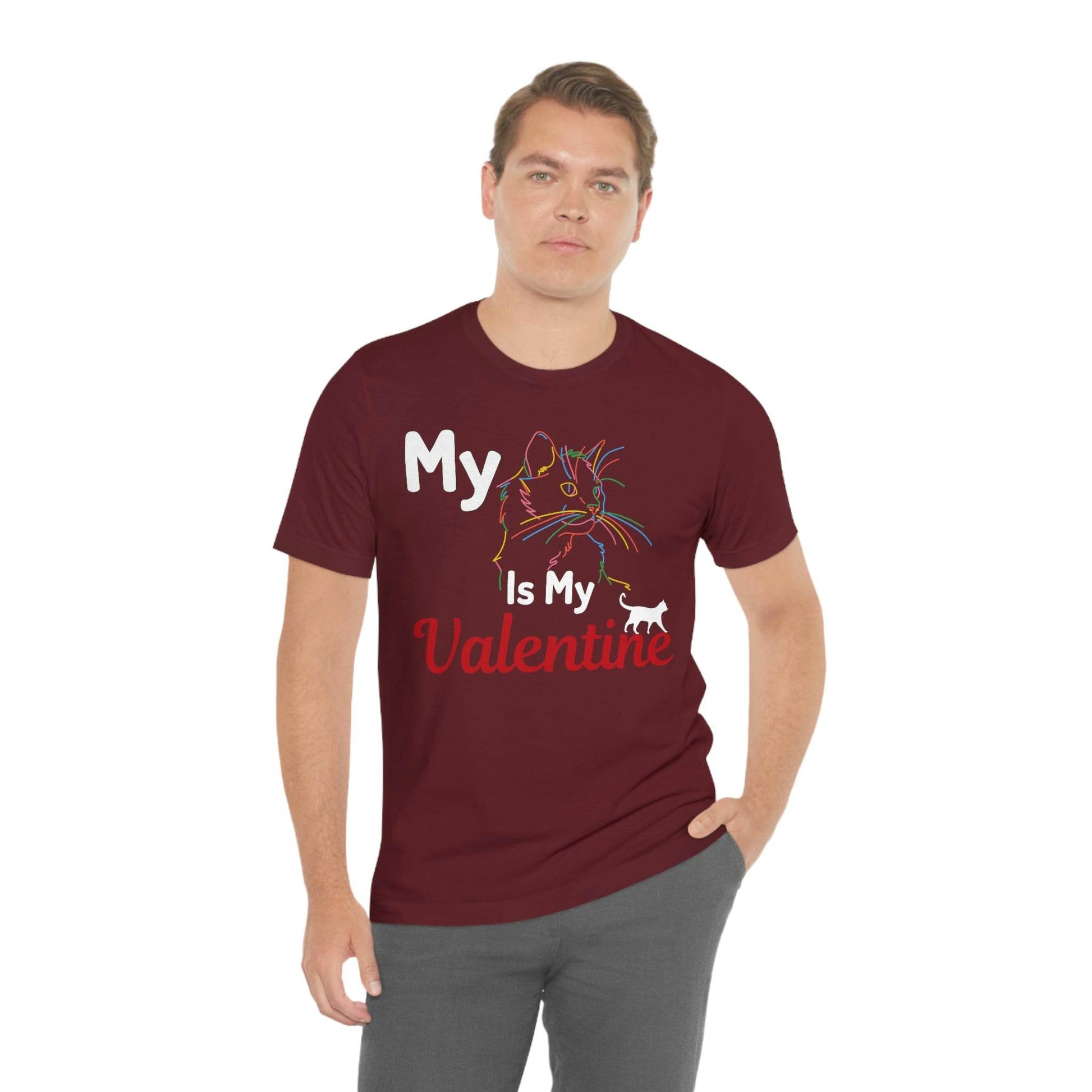 My Cat is My Valentine, Cute Pet lover Valentine shirt - Cute Cat lover shirt - Cat Mom shirt - Giftsmojo
