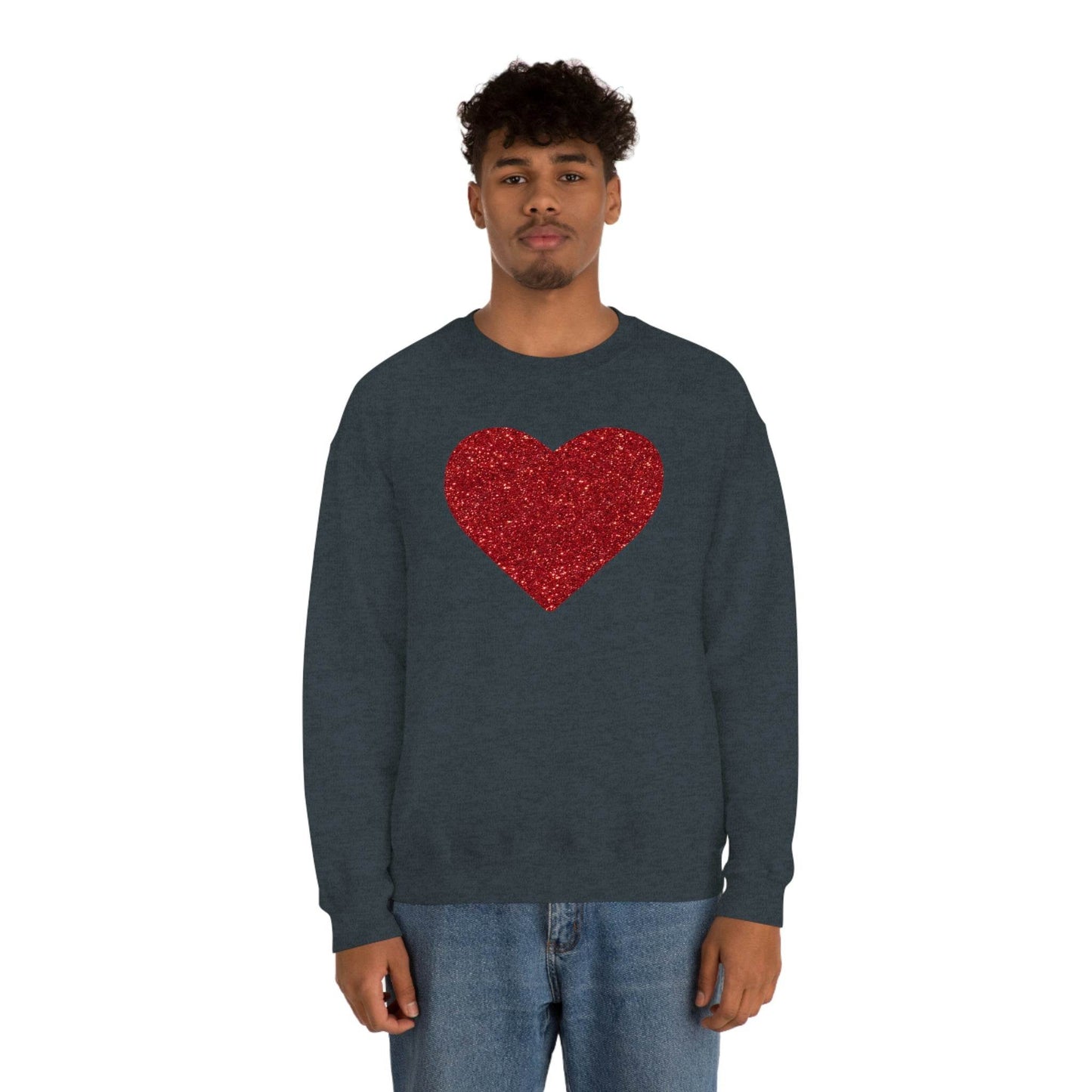 Heart Sweatshirt Love sweatshirt Love Shirt Cute Love Shirt with Heart Valentine sweatshirt - Matching Love shirt Girlfriend gift Boyfriend - Giftsmojo