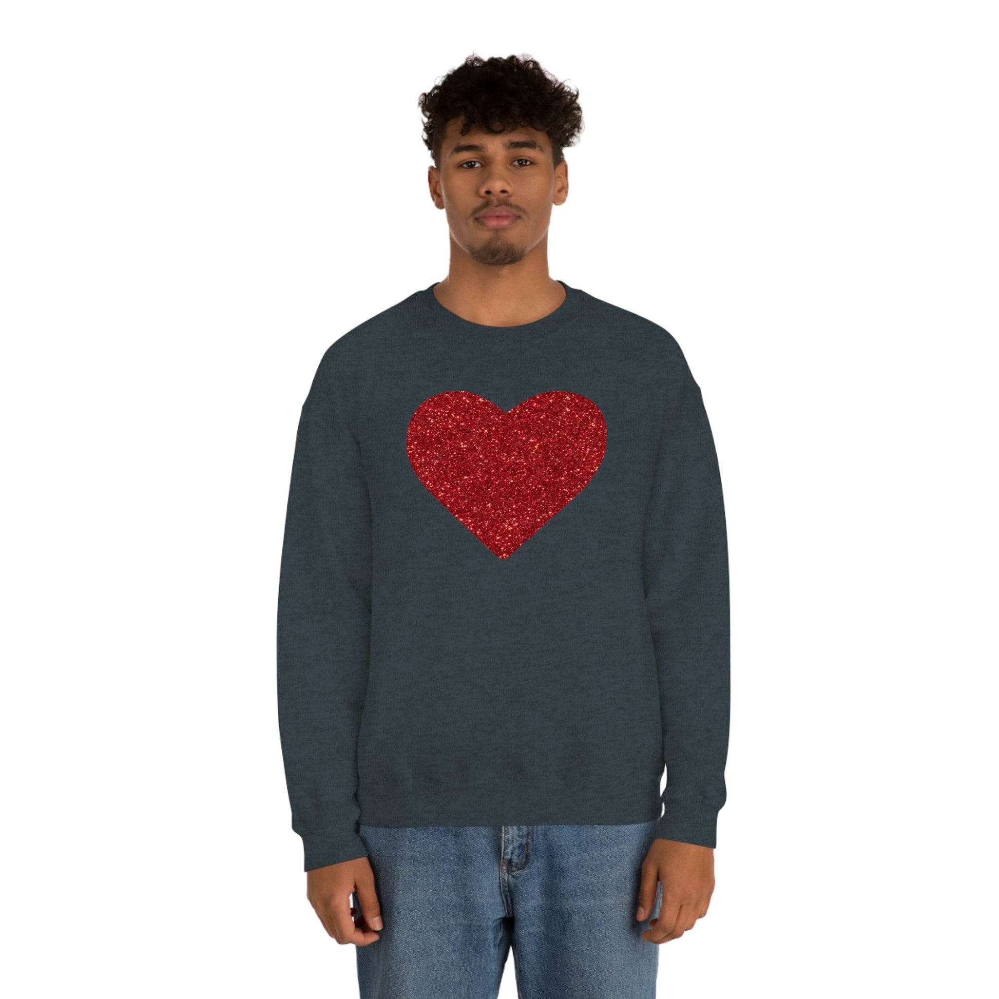 Heart Sweatshirt Love sweatshirt Love Shirt Cute Love Shirt with Heart Valentine sweatshirt - Matching Love shirt Girlfriend gift Boyfriend - Giftsmojo