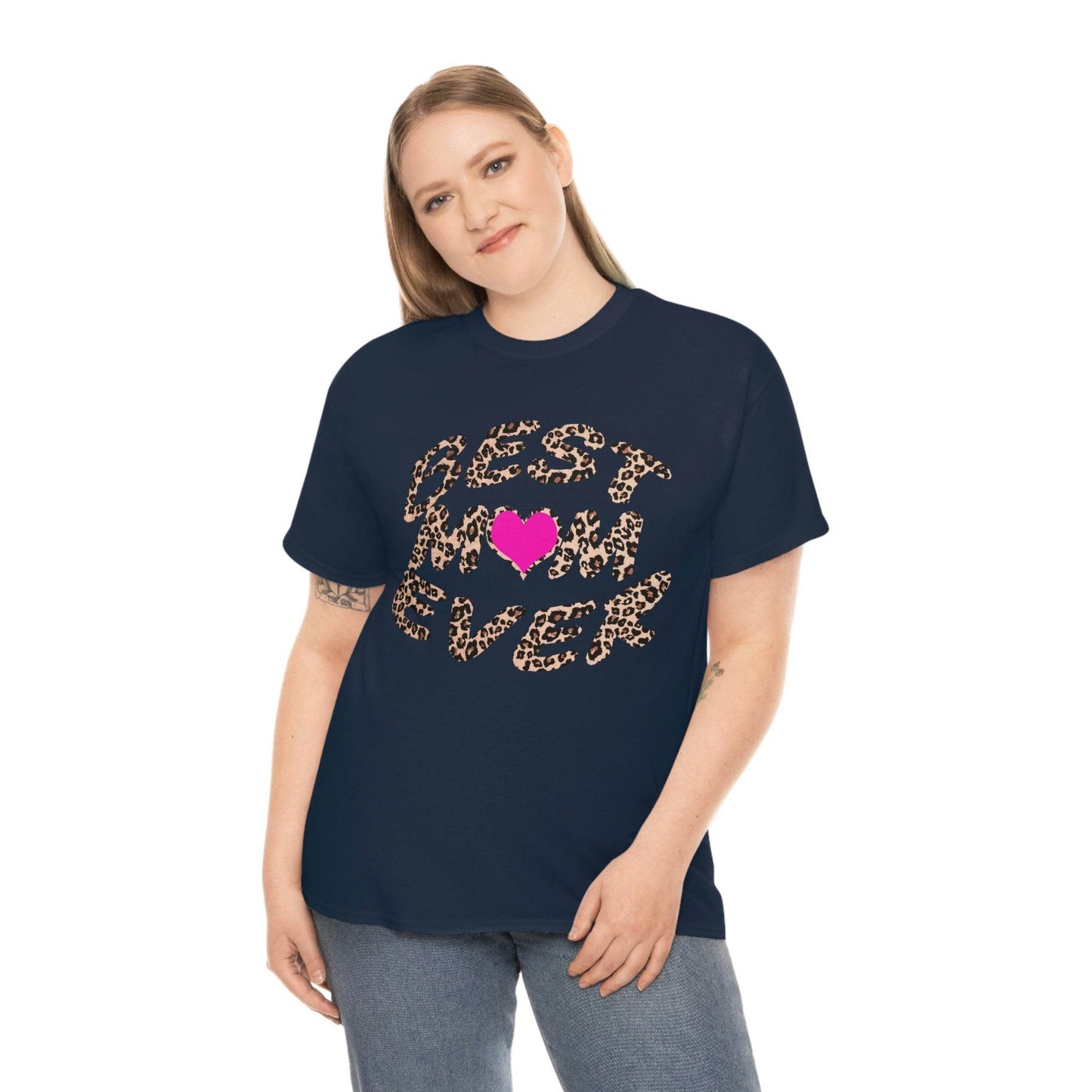 Best mom ever leopard print Tee - Giftsmojo