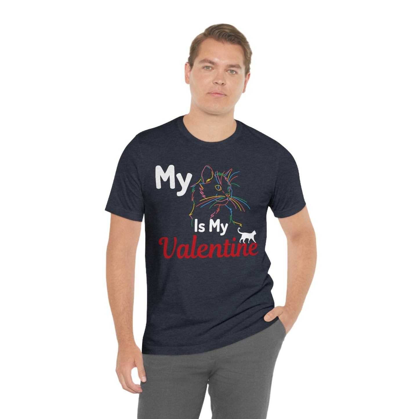My Cat is My Valentine, Cute Pet lover Valentine shirt - Cute Cat lover shirt - Cat Mom shirt - Giftsmojo