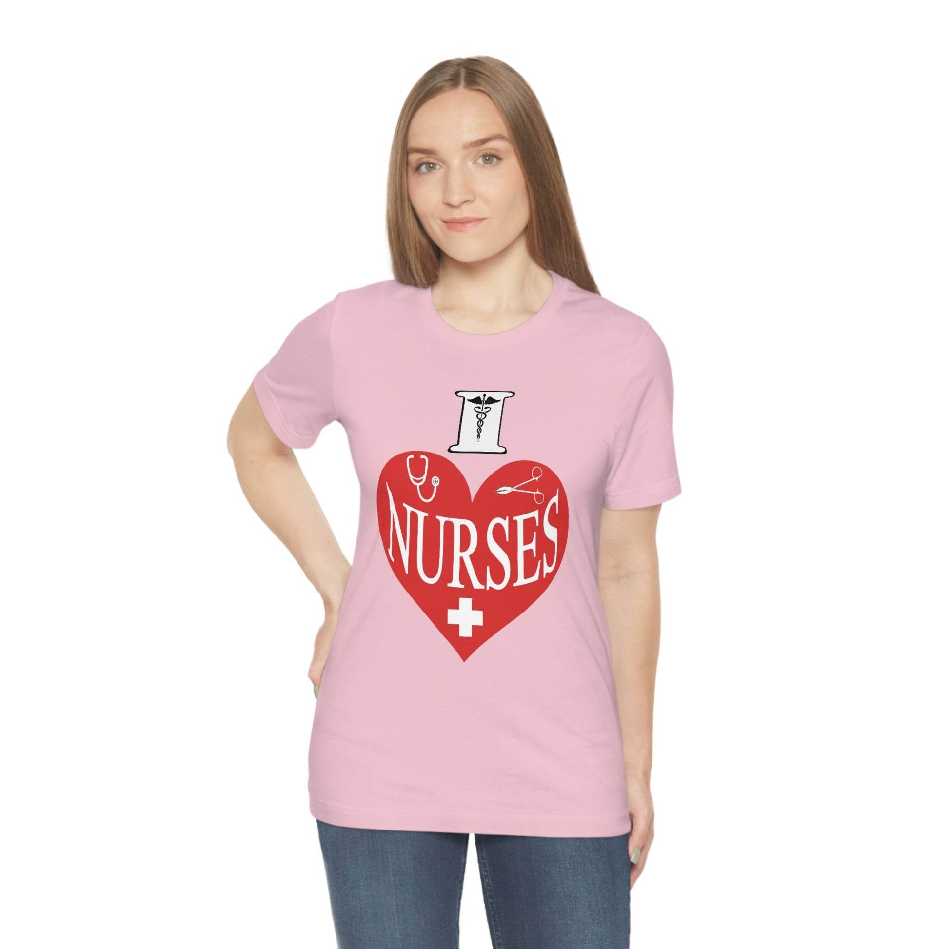 I love Nurses Tee - Giftsmojo