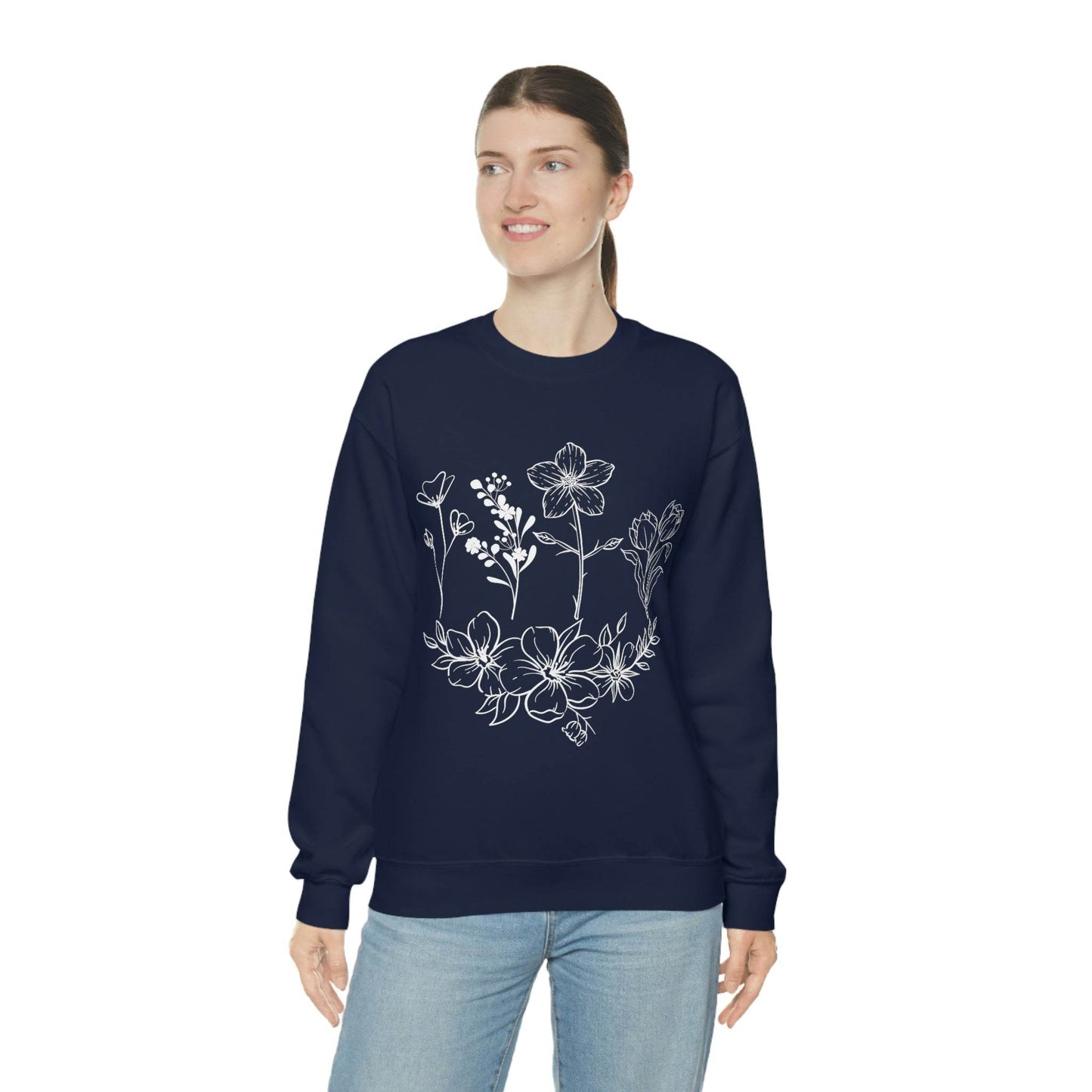Flower sweatshirt, Vintage Flower Shirt, Vintage Botanical Shirt, plant sweatshirt, - Giftsmojo