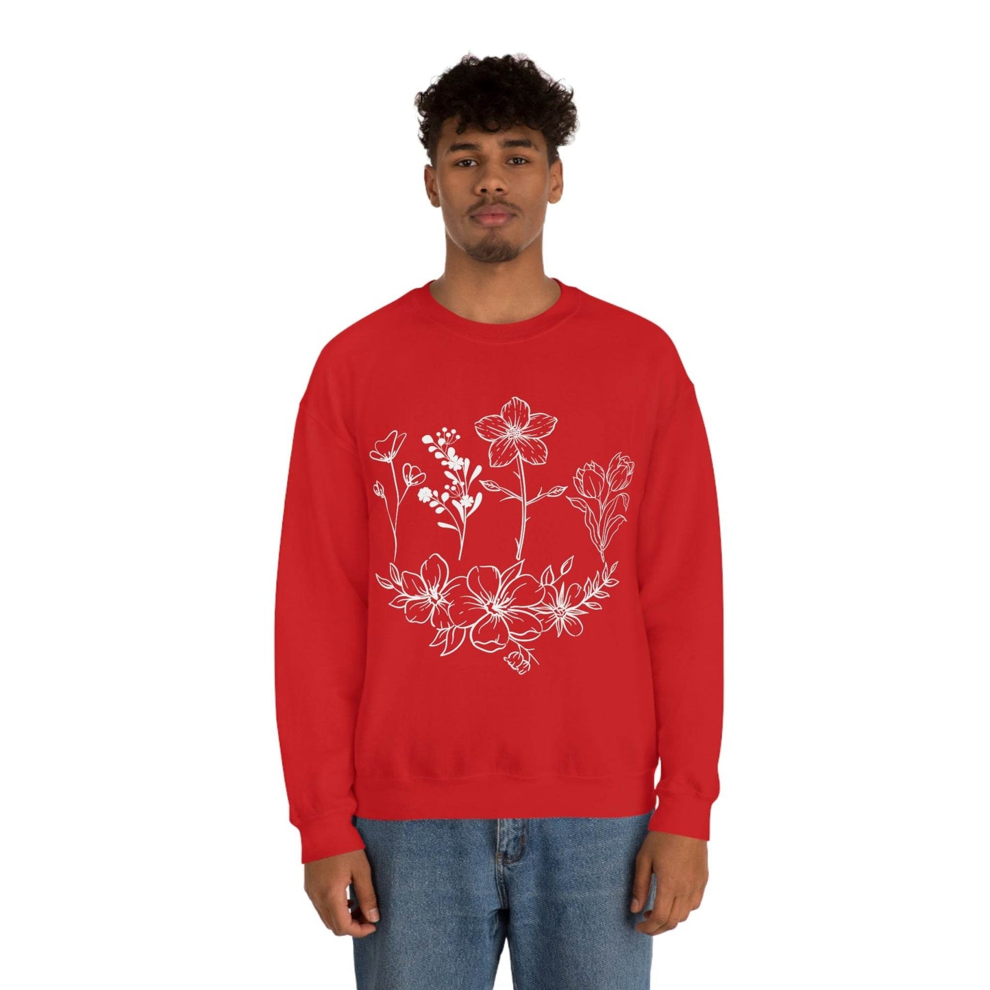 Flower sweatshirt, Vintage Flower Shirt, Vintage Botanical Shirt, plant sweatshirt, - Giftsmojo
