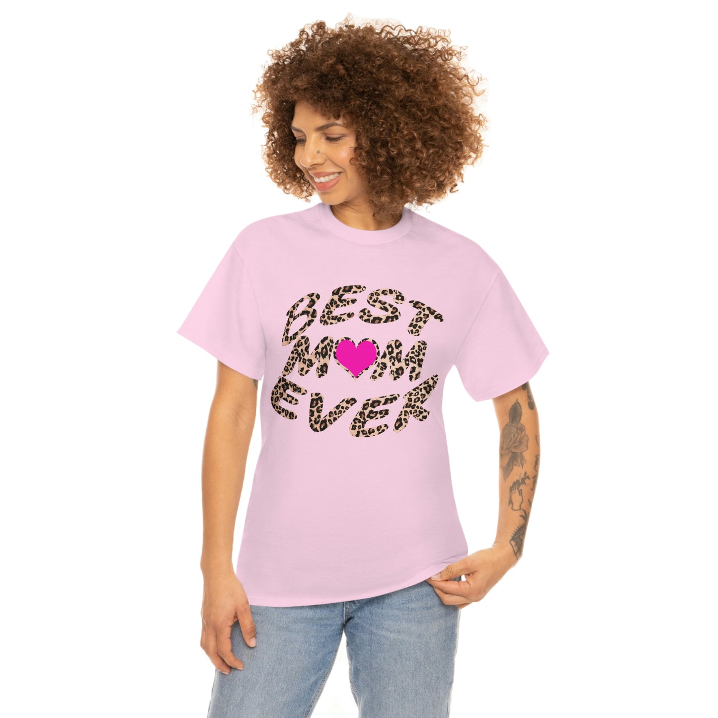 Best mom ever leopard print Tee