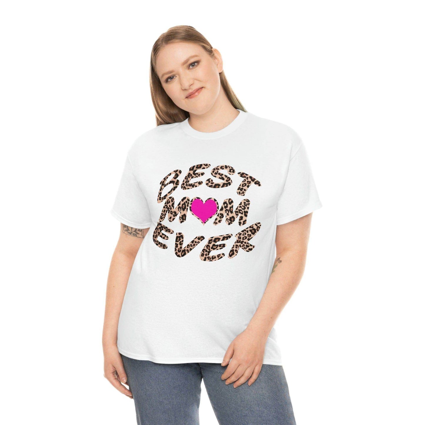 Best mom ever leopard print Tee - Giftsmojo