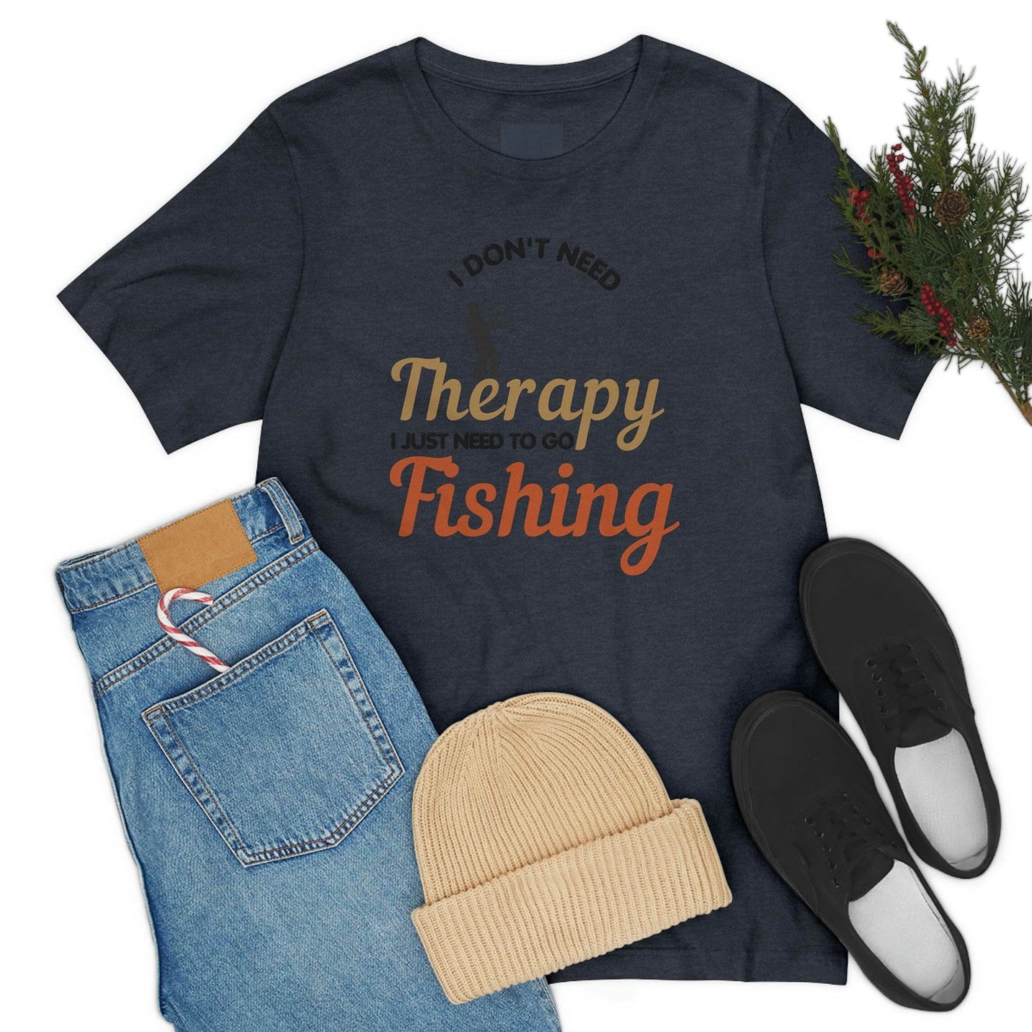 I don't need therapy I just need to go Fishing shirt, fishing shirt, dad shirt, father's day shirt, gift for Dad - Giftsmojo