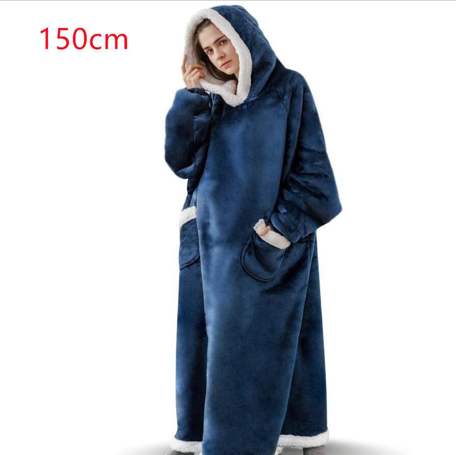 Winter TV Hoodie Blanket Winter Warm Home Clothes Women Men Oversized Pullover With Pockets - Giftsmojo