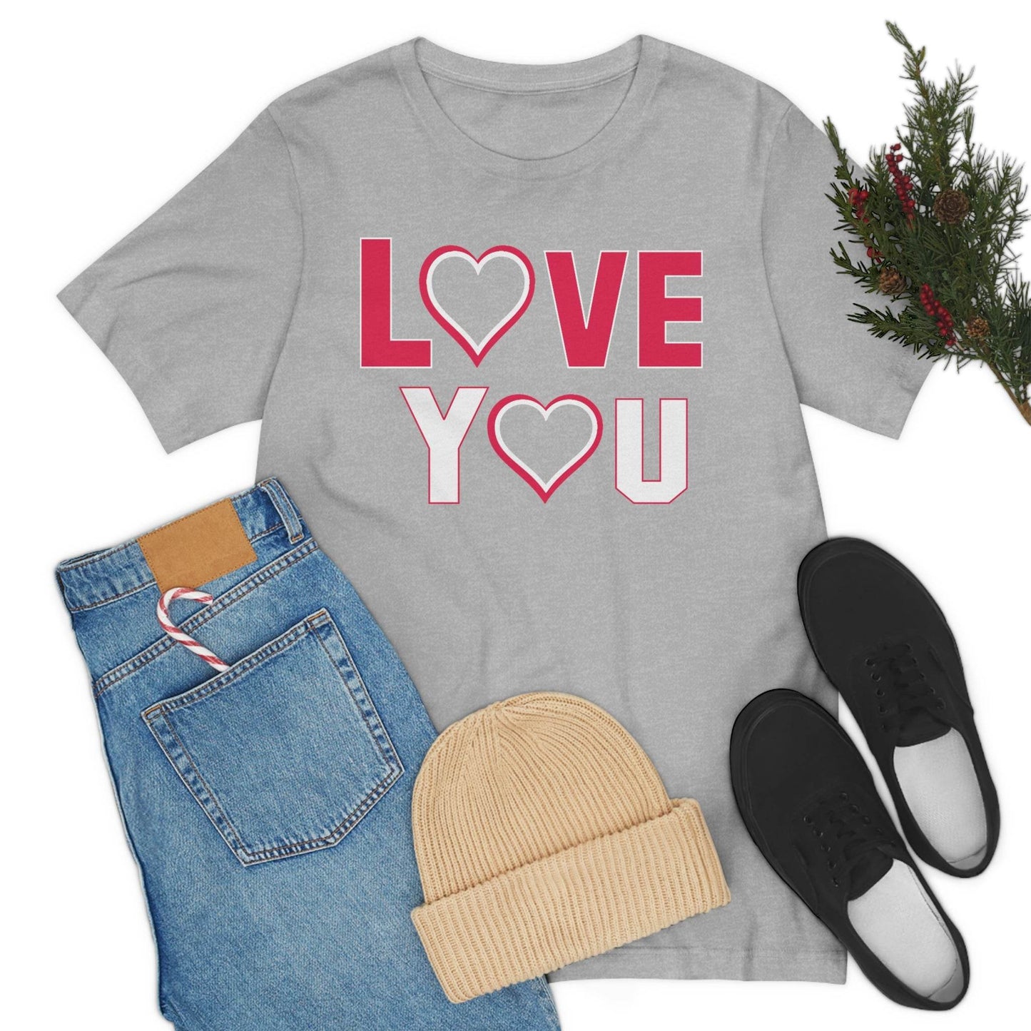 love you heart Tee - Giftsmojo