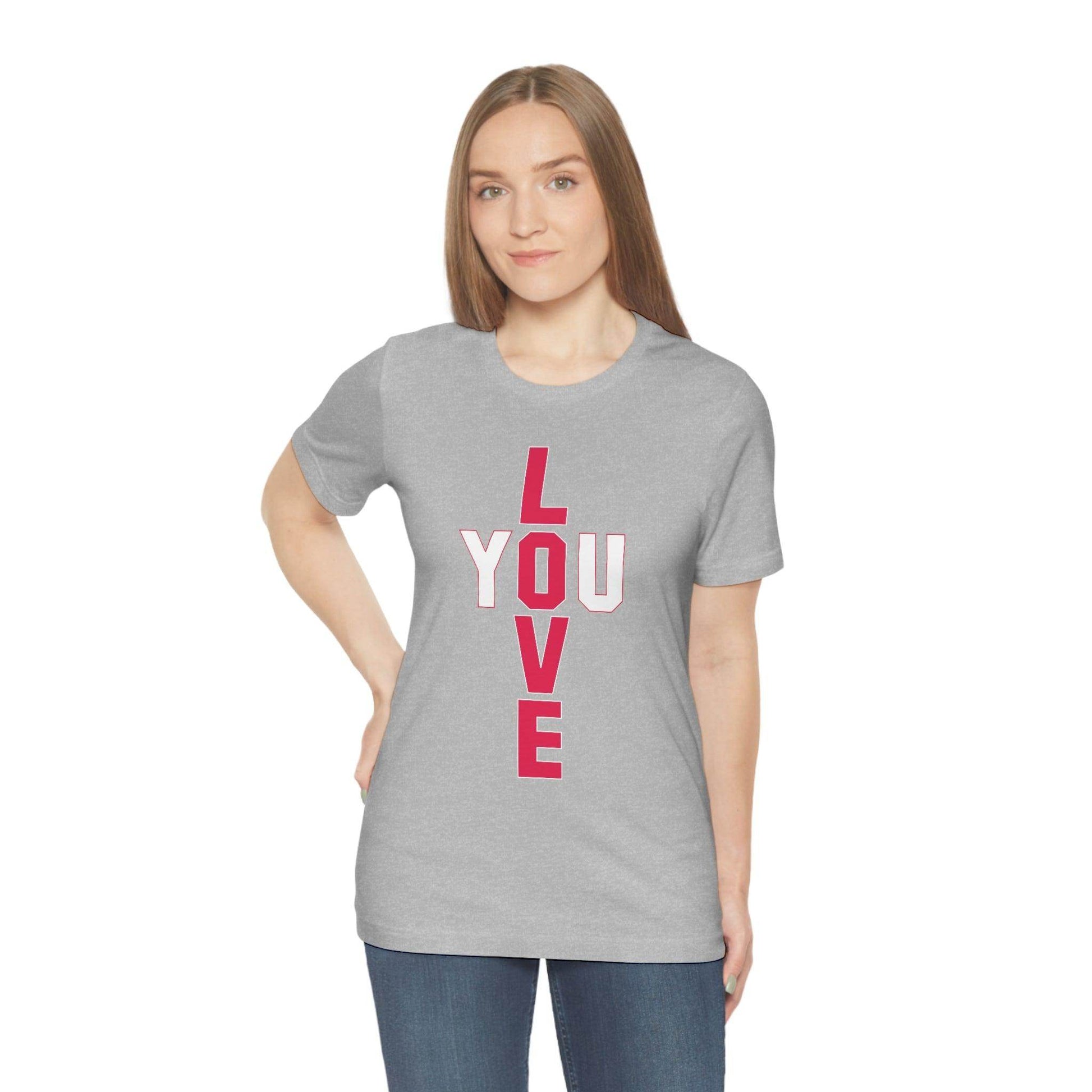 T-shape Love you Tee - Giftsmojo