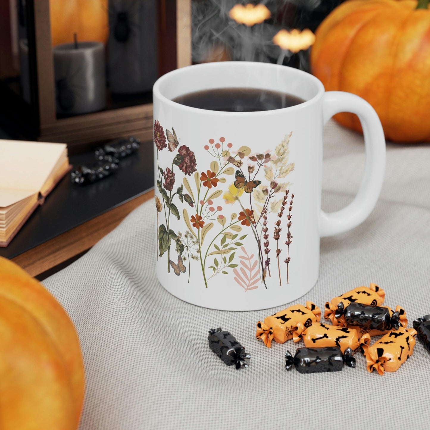 Floral Mug, gift for mom on mothers day, Birthday gift for mom, gift for plant lovers, coffee mug for her, hot cocoa mug, gift for coffee lover - Giftsmojo