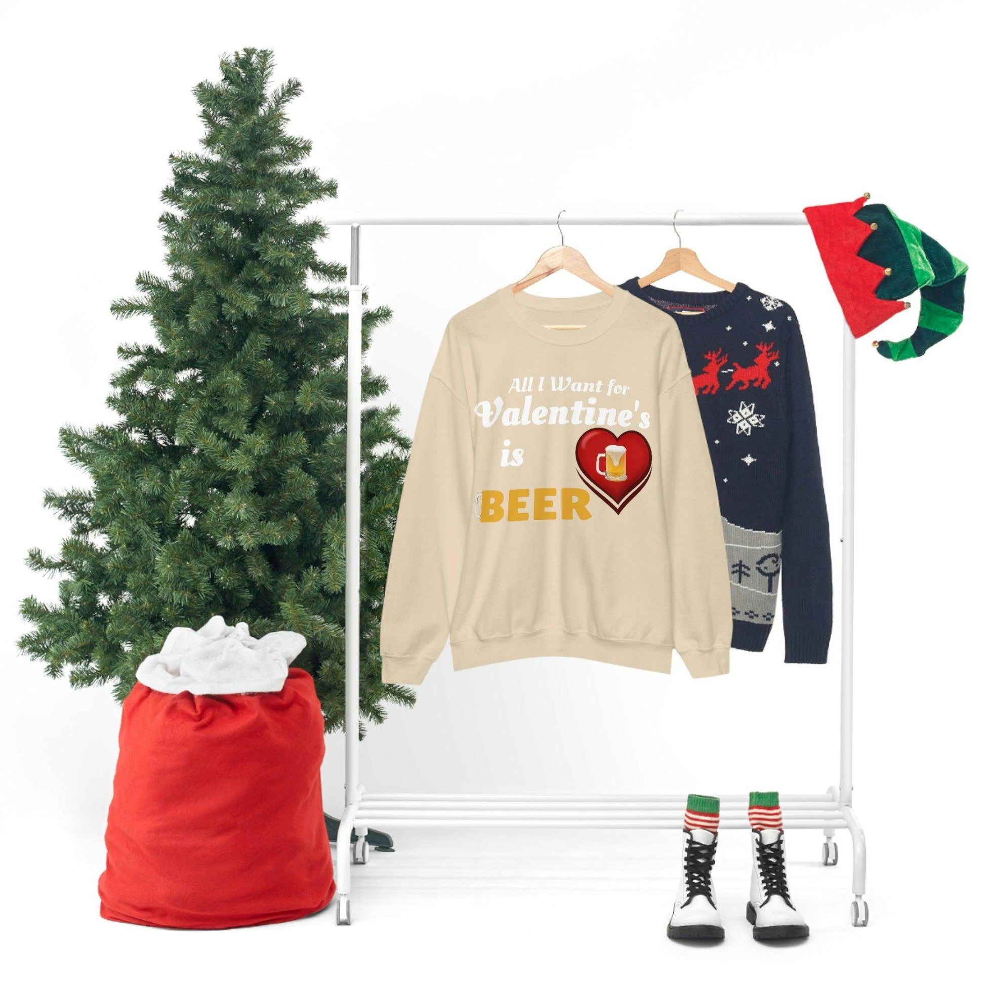 All I want for Valentine's is Beer Sweatshirt - Giftsmojo