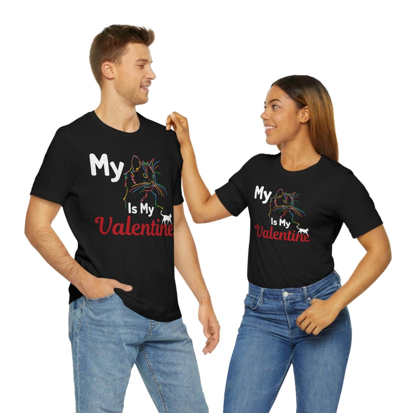My Cat is My Valentine, Cute Pet lover Valentine shirt - Cute Cat lover shirt - Cat Mom shirt - Giftsmojo