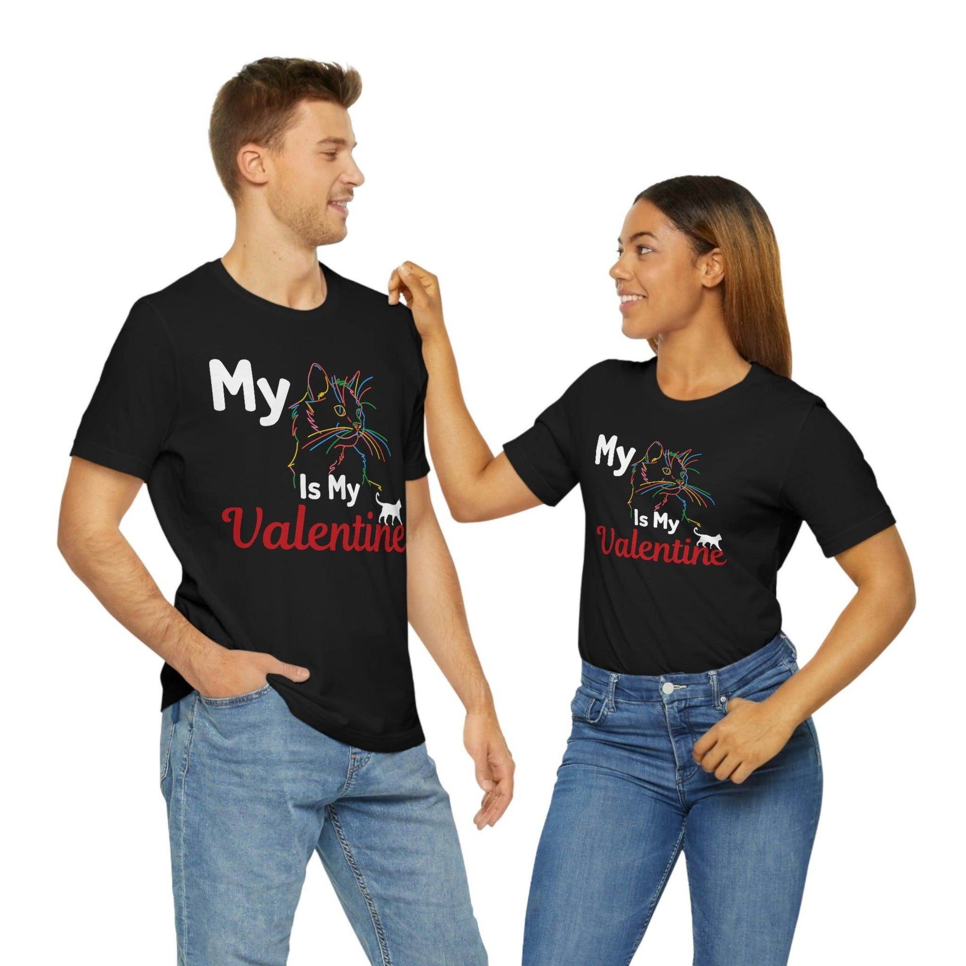 My Cat is My Valentine, Cute Pet lover Valentine shirt - Cute Cat lover shirt - Cat Mom shirt - Giftsmojo