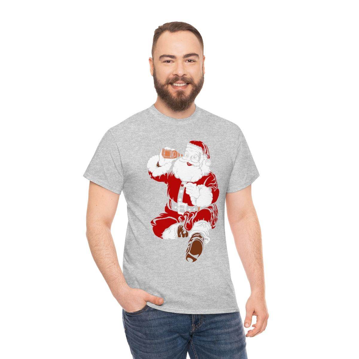 Santa Drinking Beer Funny T-shirt Funny Christmas Shirt Funny Santa Shirt Santa Gift - Giftsmojo