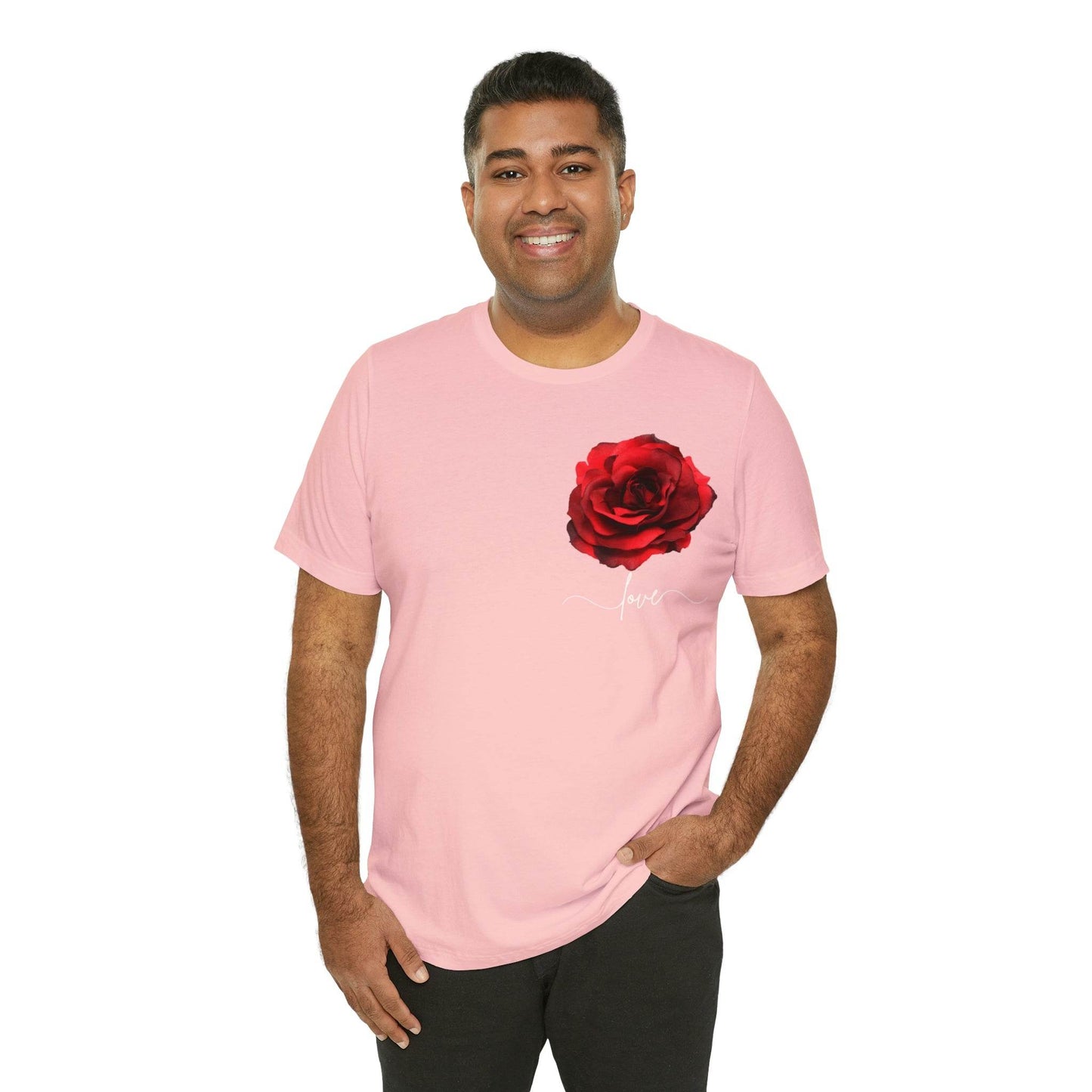 Love Rose Flower T-shirt for Women, Rose Graphic T-shirt, floral shirt, gift for her, love shirt - Giftsmojo