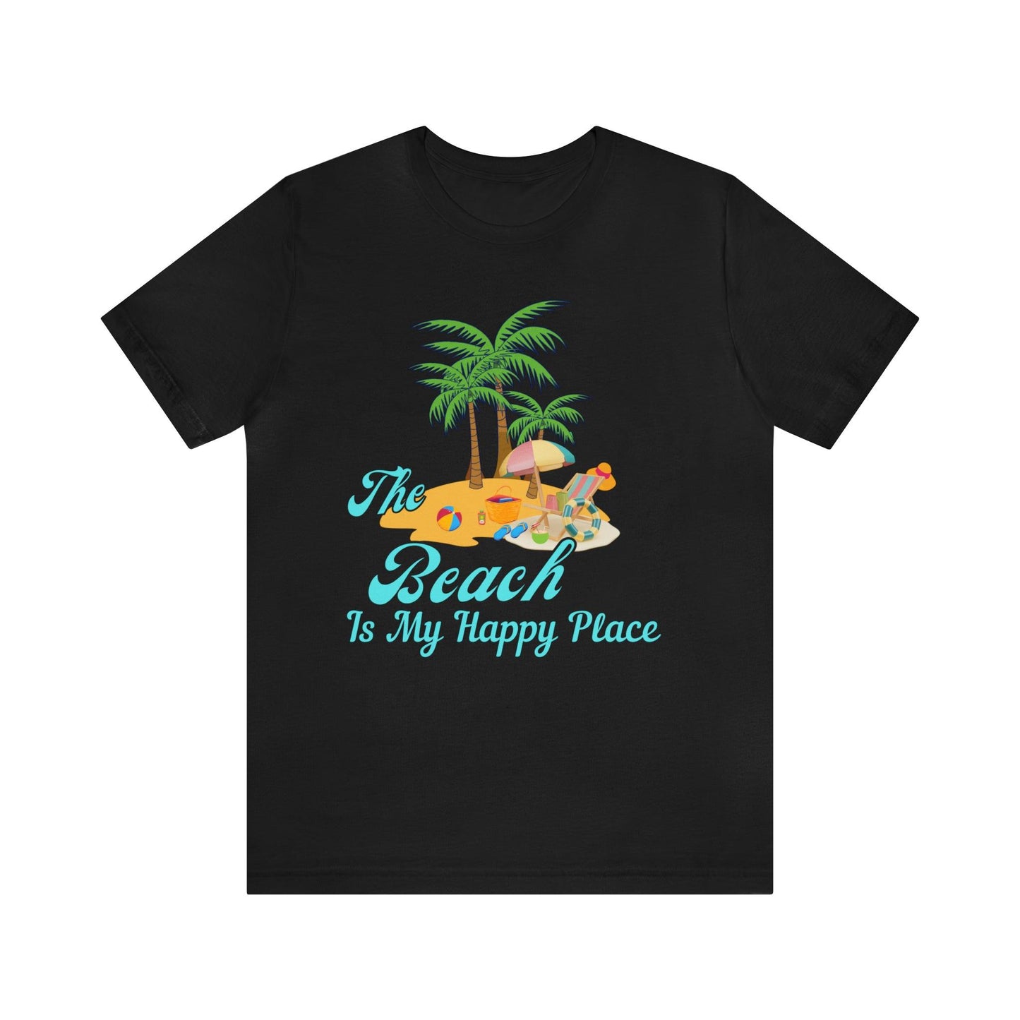 Beach shirt, The Beach is my happy place shirt, Beach t-shirt, Summer shirt, Beachwear, Beach fashion, Stylish beach apparel