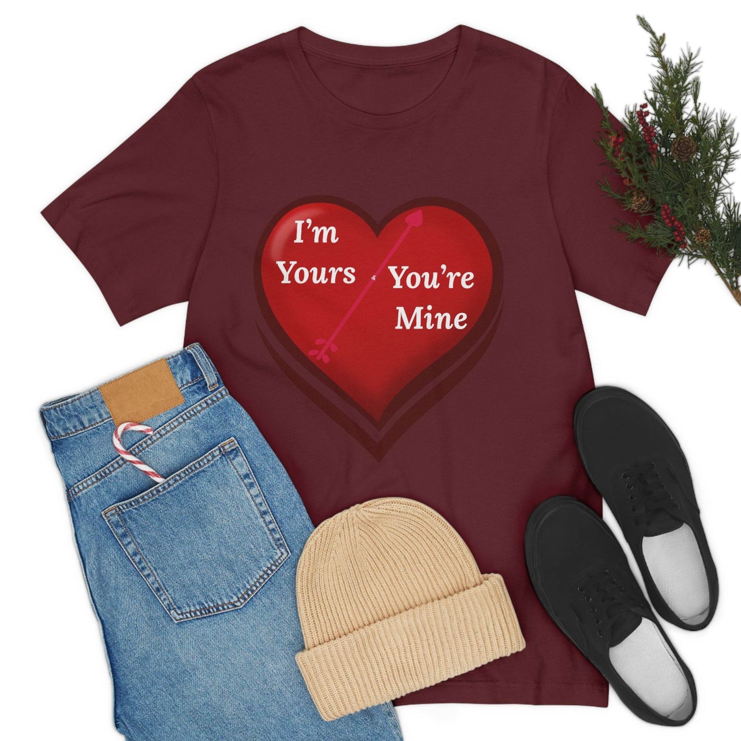 I'm Yours and You're Mine Heart Tee - Giftsmojo
